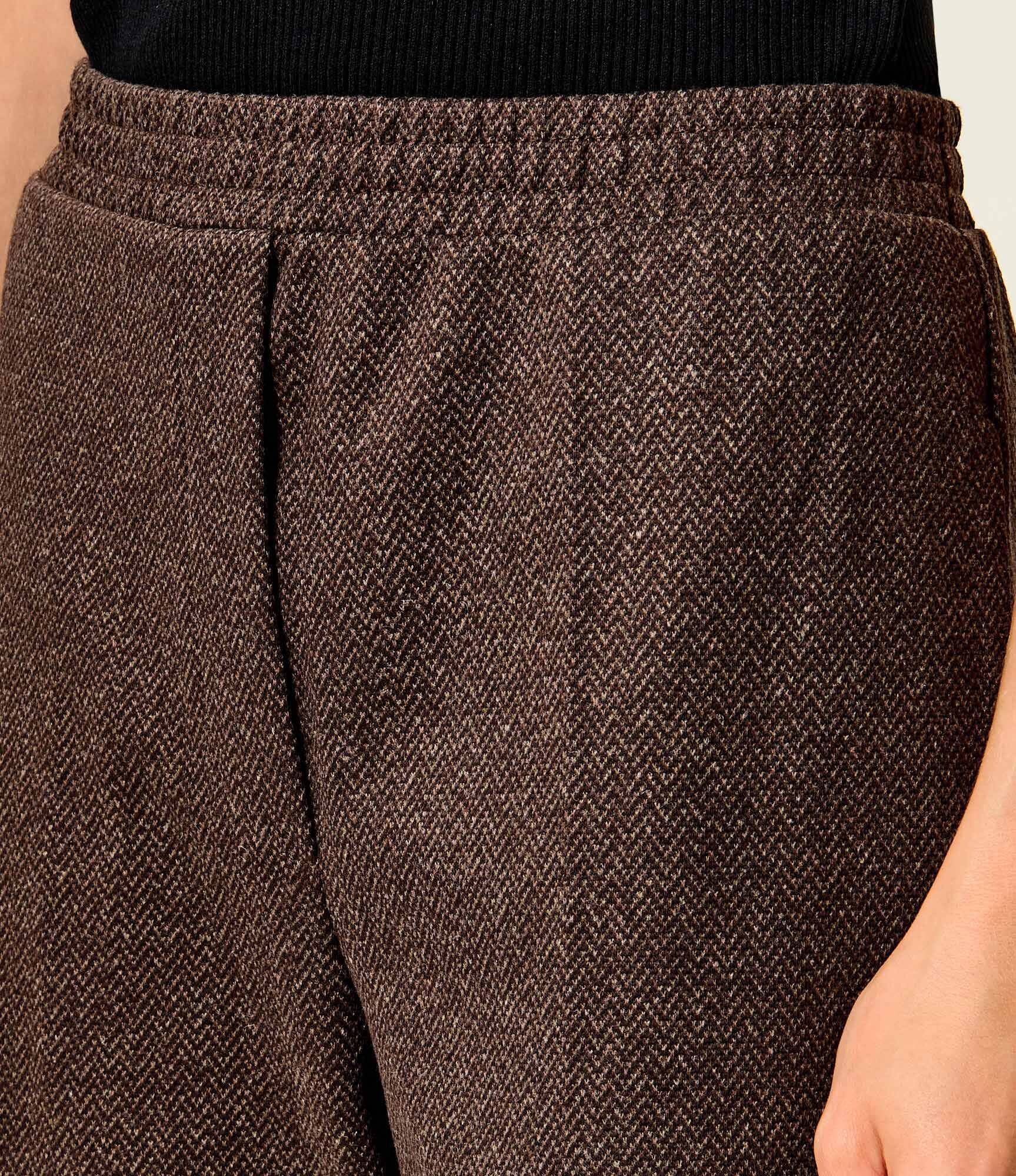 Weekend MaxMara Pantaloni Wkdeditta | Relaxed fit cu adaos de lână