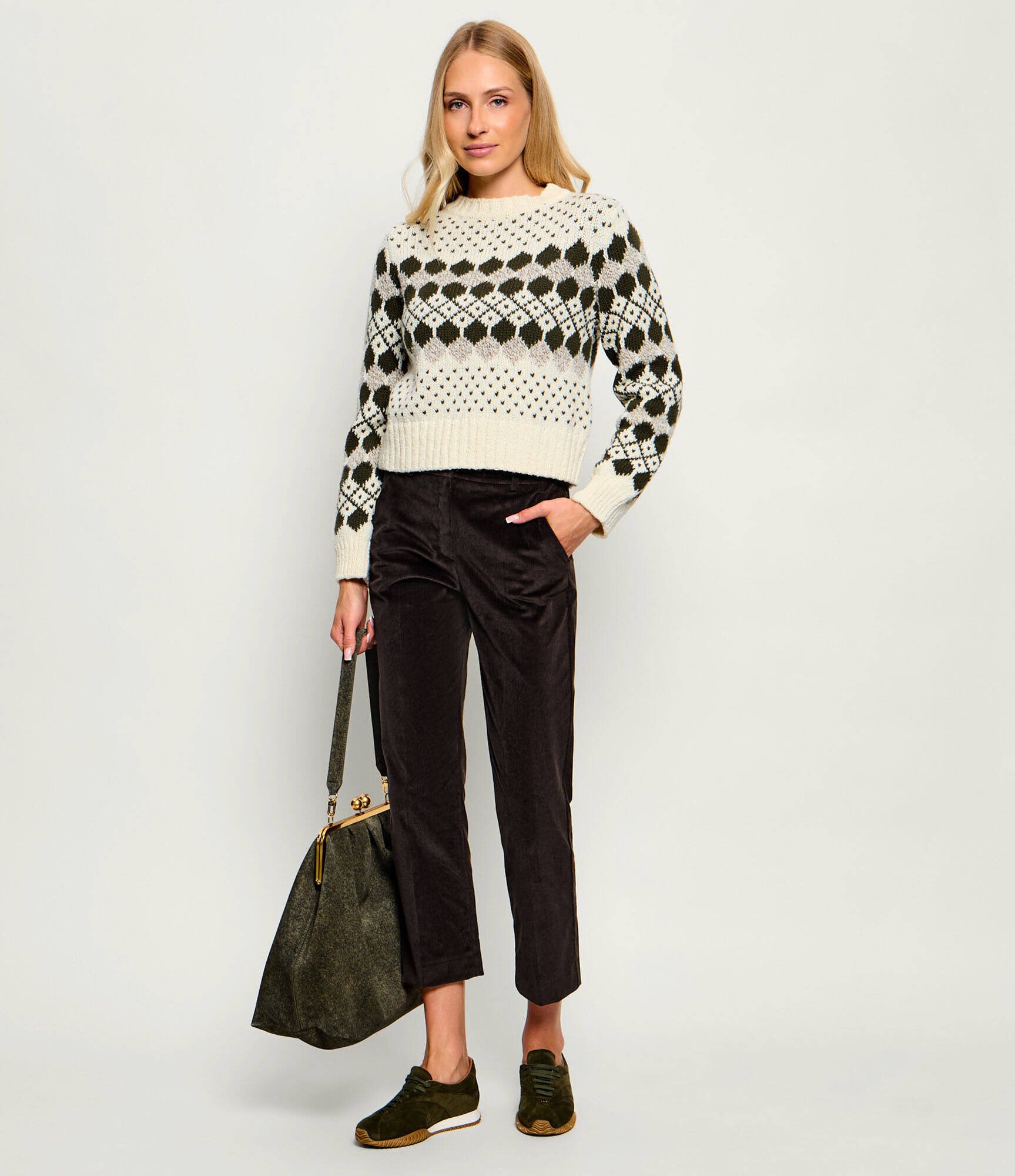 Weekend MaxMara Pantaloni Wkdmarruca | Slim Fit | catifea reiată