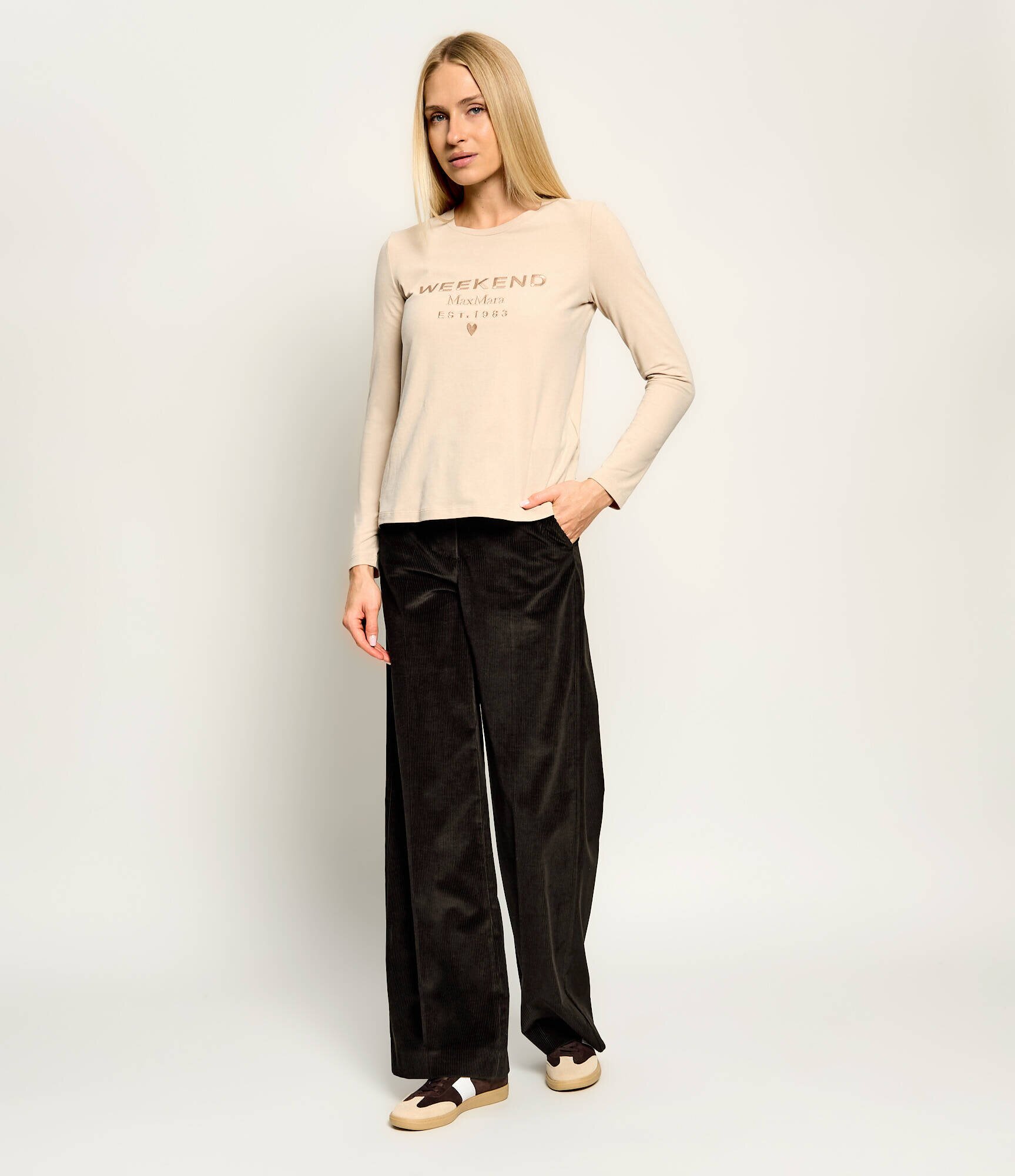 Weekend MaxMara Pantaloni Wkdtania | regular fit | catifea reiată