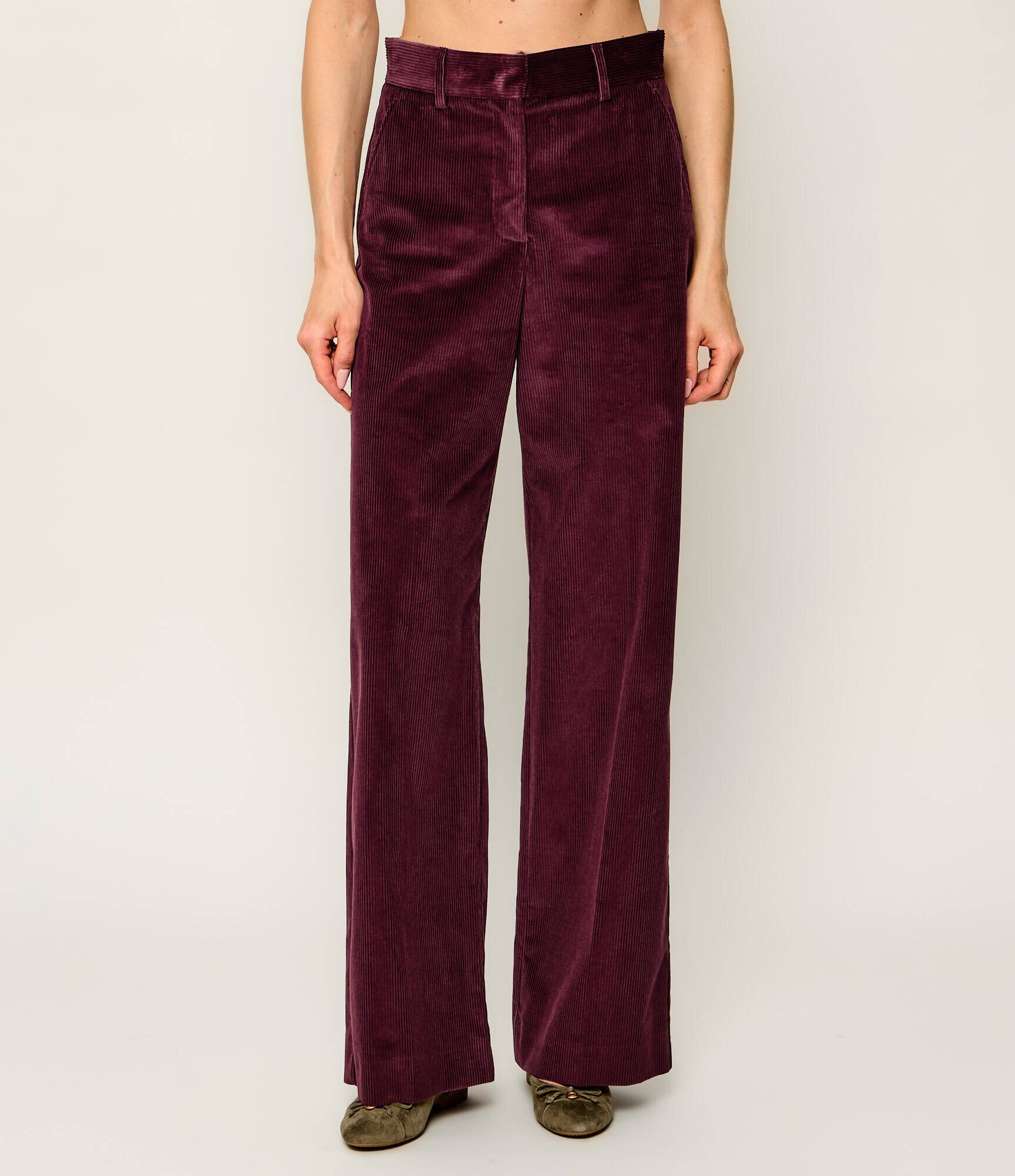 Weekend MaxMara Pantaloni Wkdtania | regular fit | catifea reiată