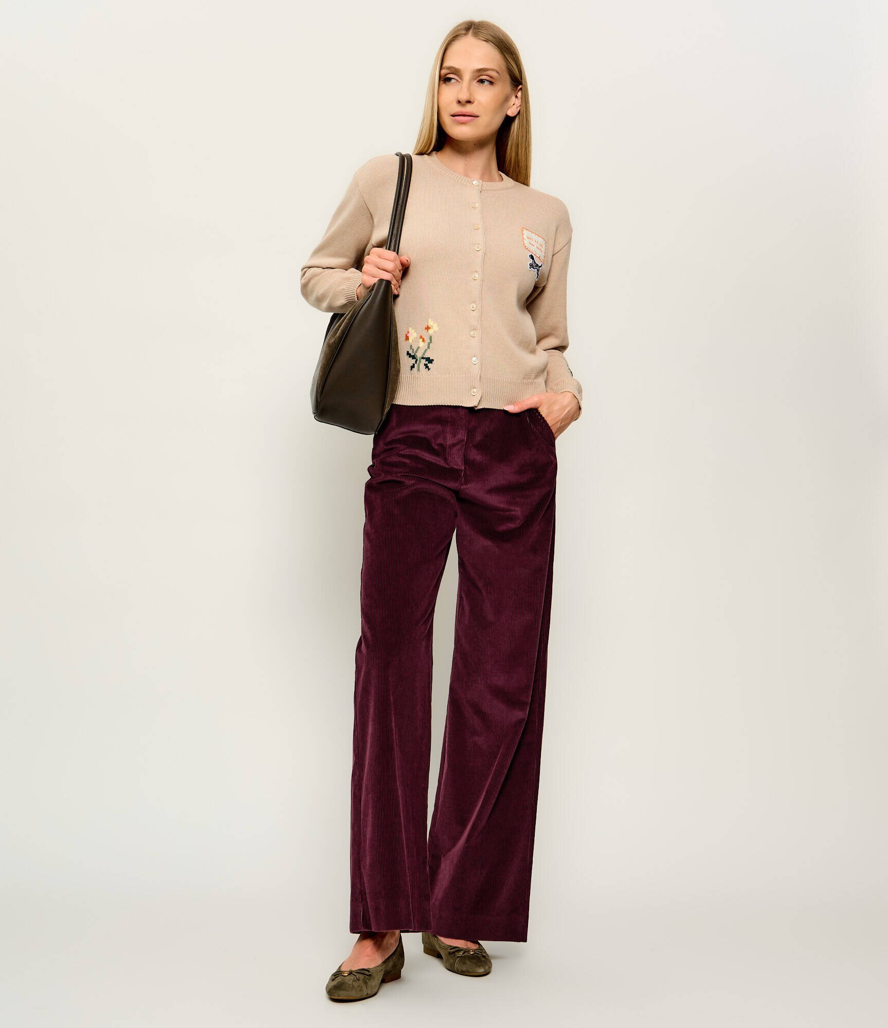 Weekend MaxMara Pantaloni Wkdtania | regular fit | catifea reiată