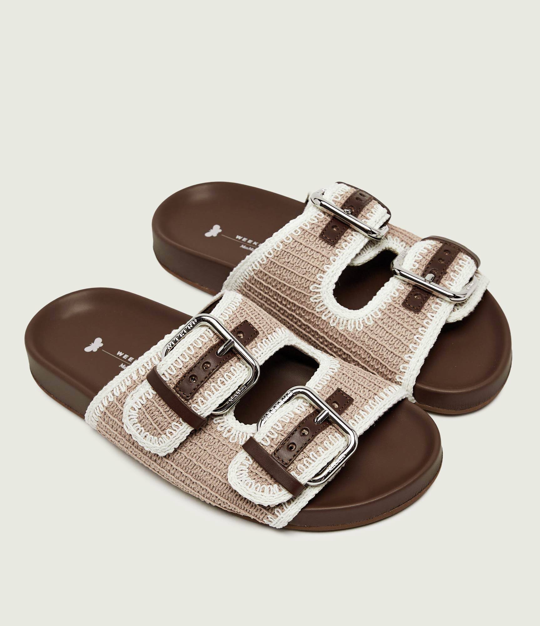 Weekend MaxMara Șlapi WKABONITO cu adaos de piele