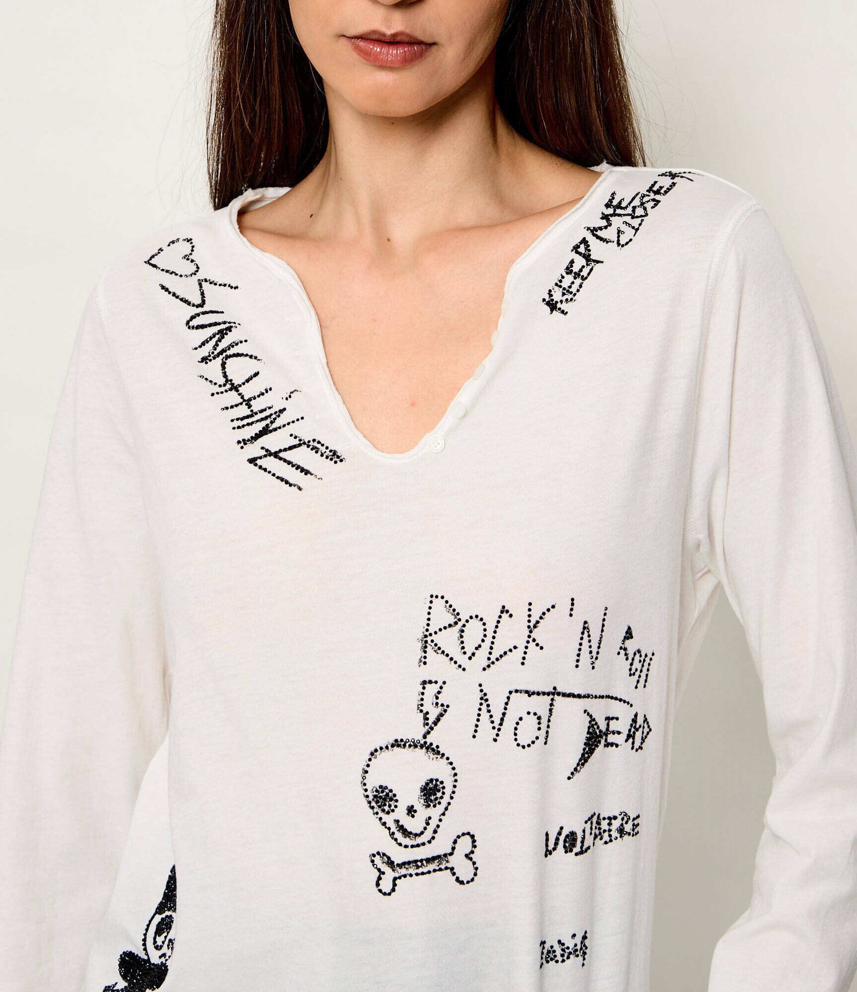 Zadig & Voltaire Bluză Happy Henley | regular fit