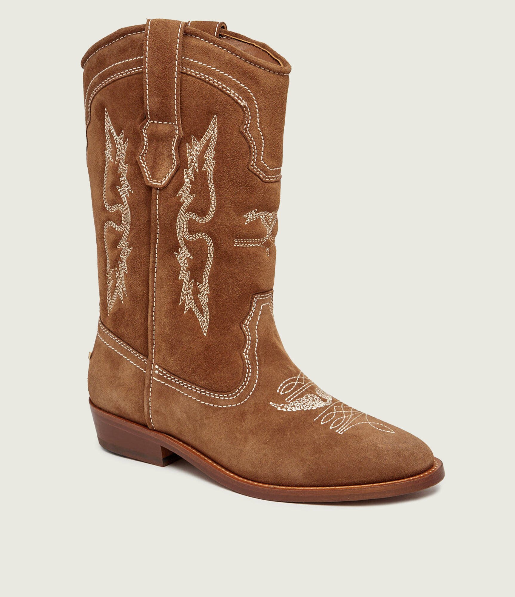 Zadig & Voltaire Cizme cowboy Western Tex | piele întoarsă