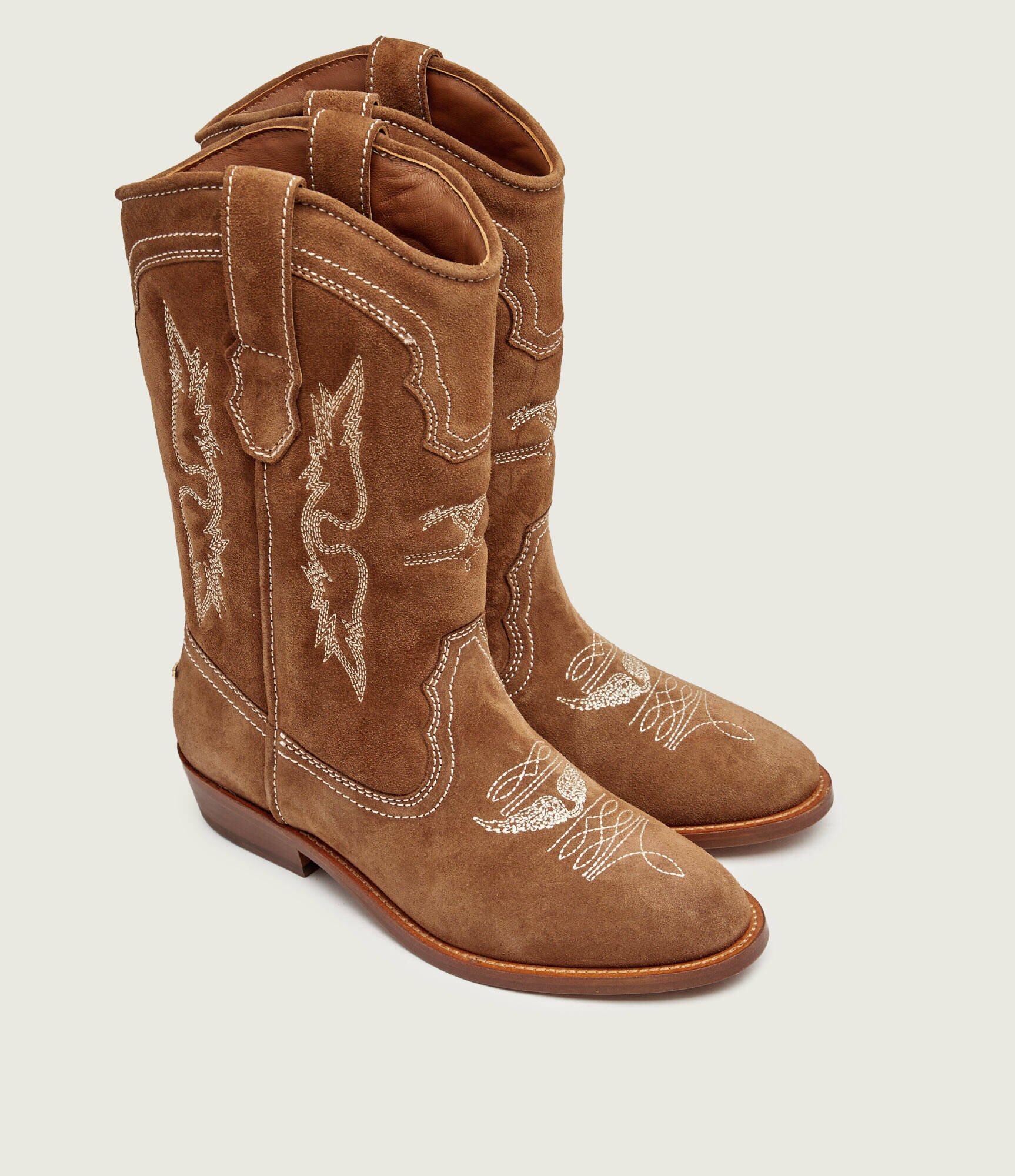 Zadig & Voltaire Cizme cowboy Western Tex | piele întoarsă