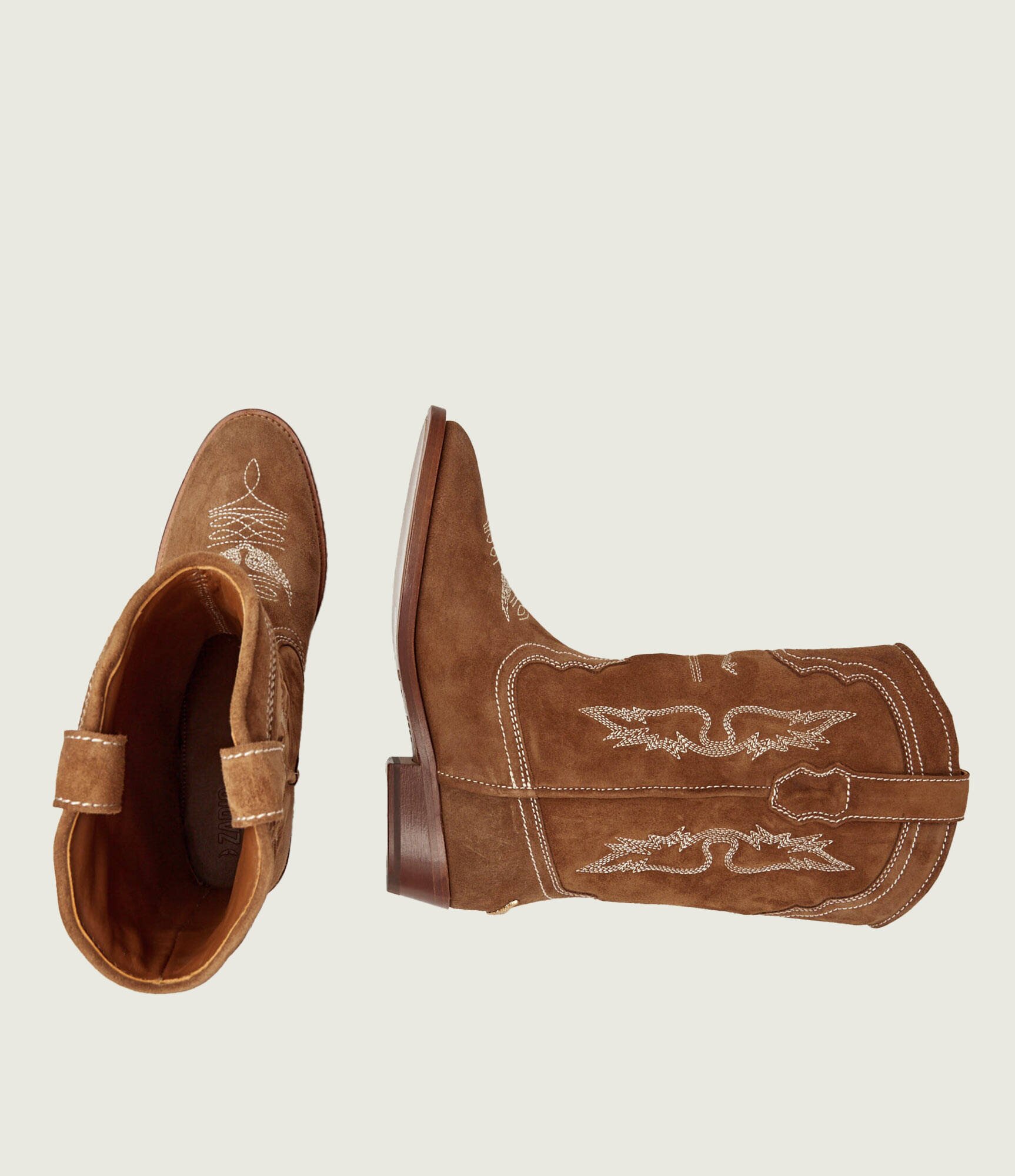 Zadig & Voltaire Cizme cowboy Western Tex | piele întoarsă