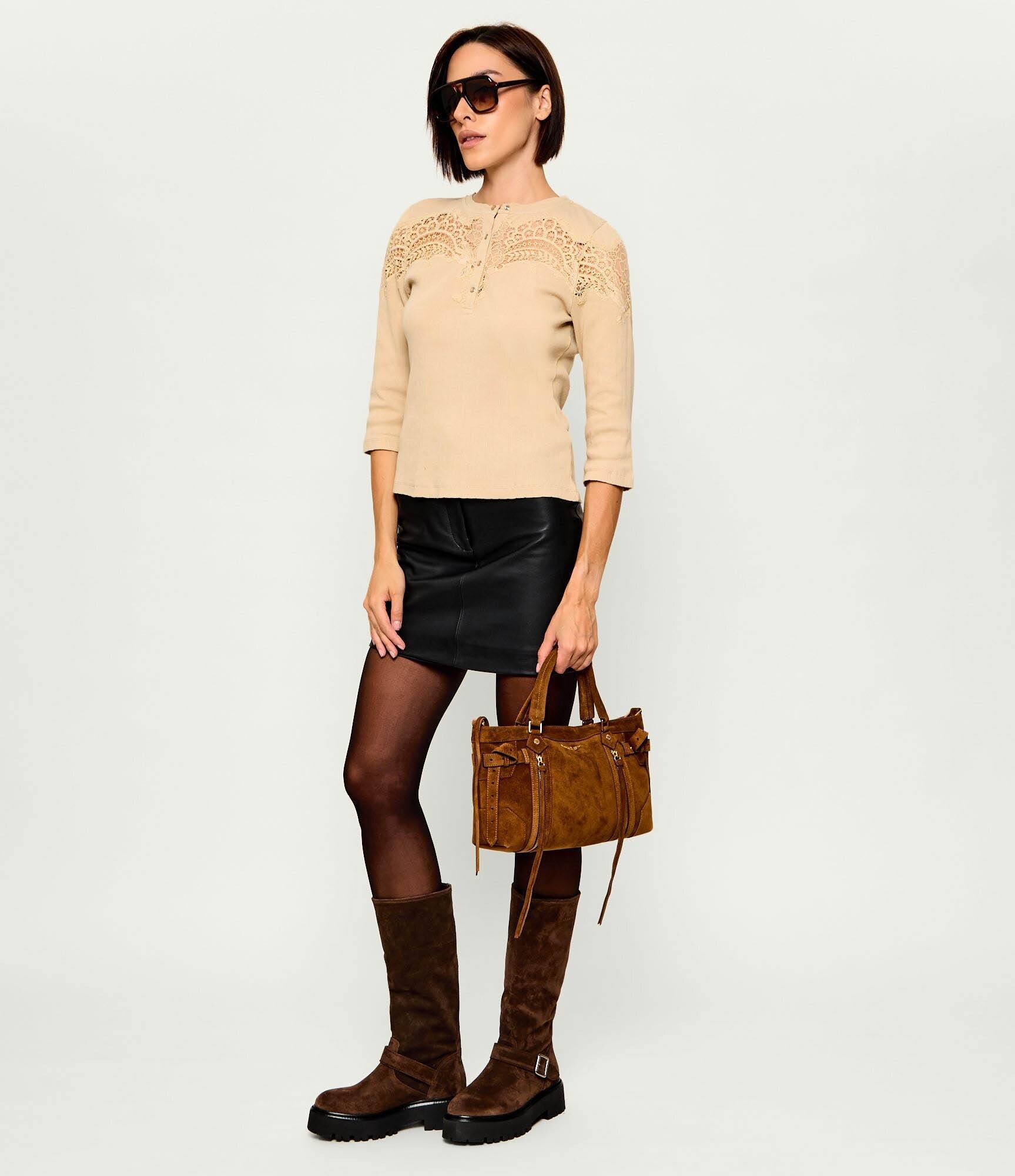 Zadig & Voltaire Cufăr Madison | piele întoarsă