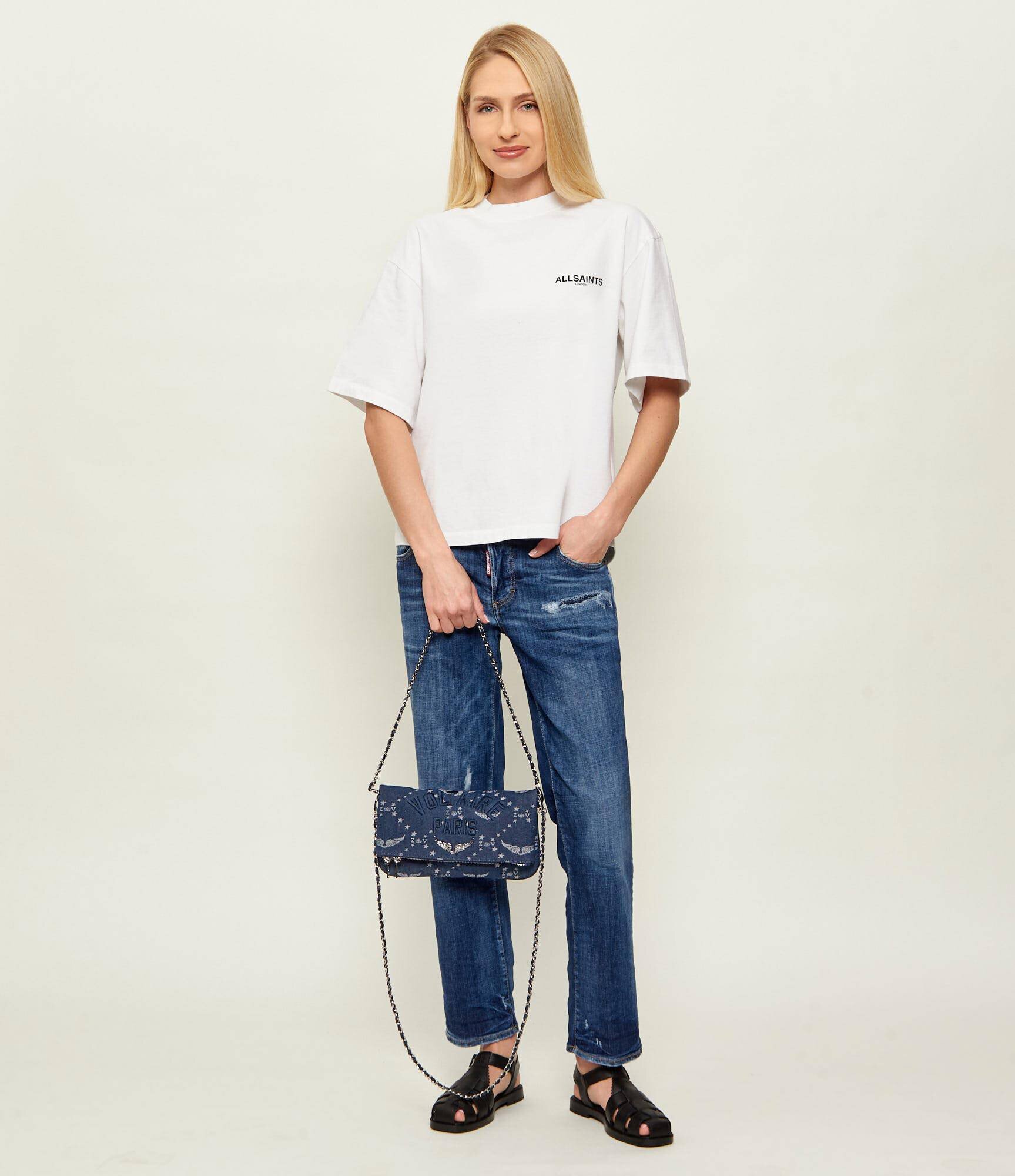 Zadig & Voltaire De blugi geantă pe umăr ROCK DENIM MONOGRAM