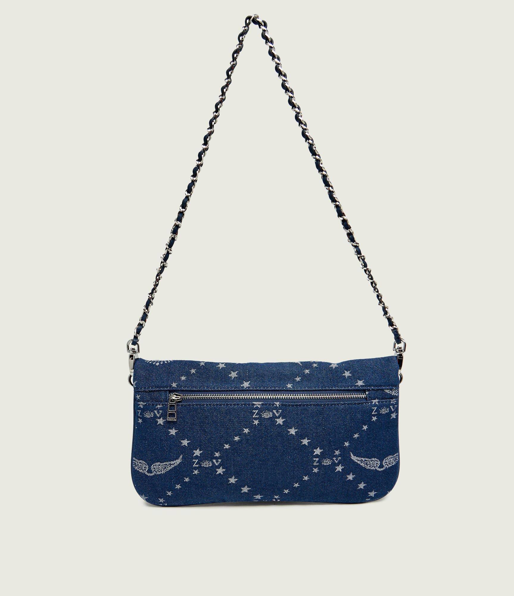 Zadig & Voltaire De blugi geantă pe umăr ROCK DENIM MONOGRAM