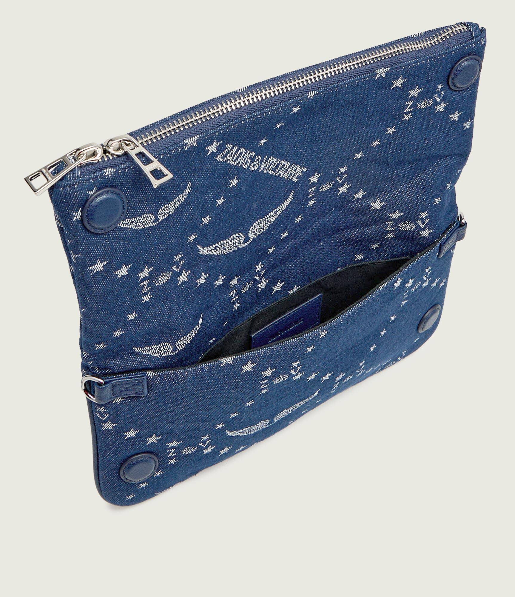 Zadig & Voltaire De blugi geantă pe umăr ROCK DENIM MONOGRAM