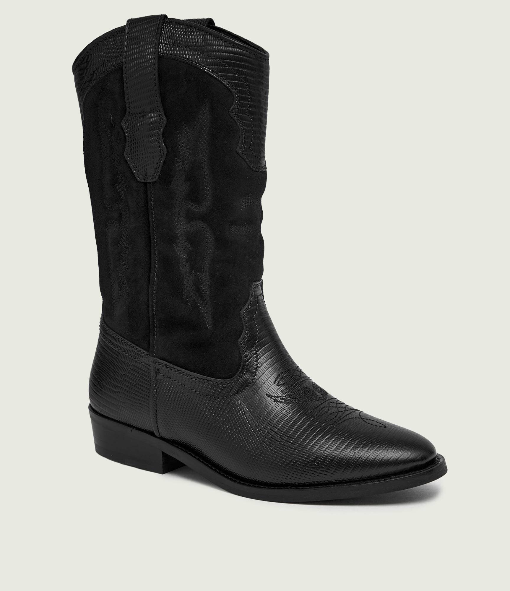 Zadig & Voltaire De piele cizme cowboy Western Wild | piele întoarsă