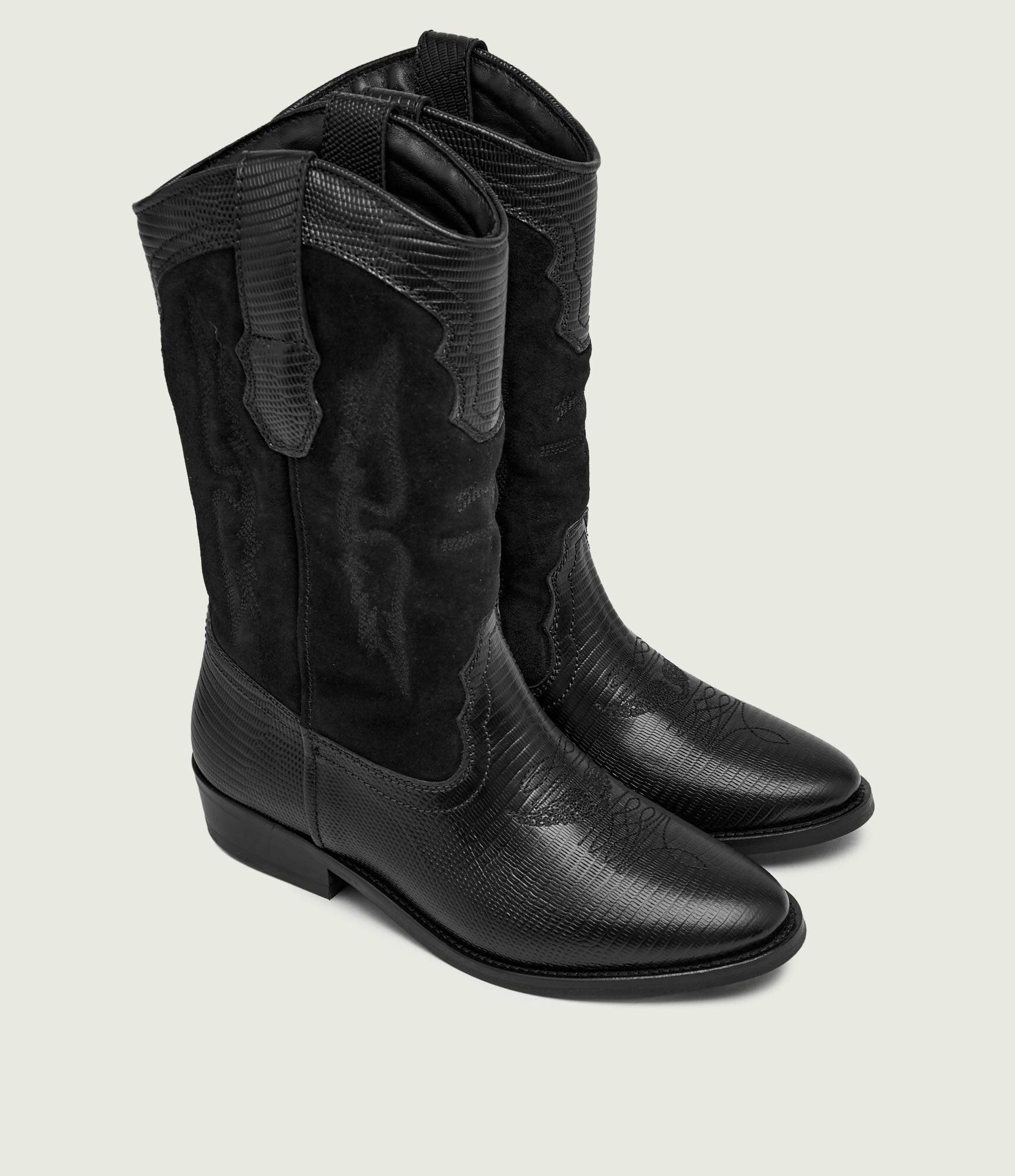 Zadig & Voltaire De piele cizme cowboy Western Wild | piele întoarsă