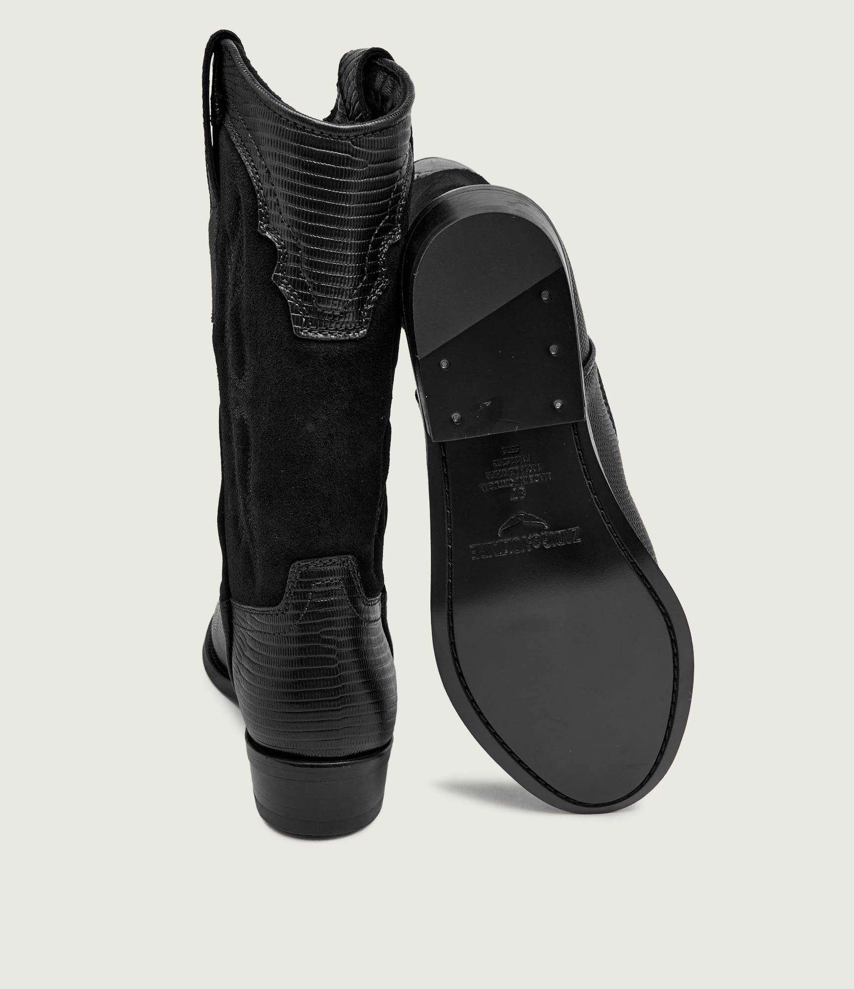Zadig & Voltaire De piele cizme cowboy Western Wild | piele întoarsă