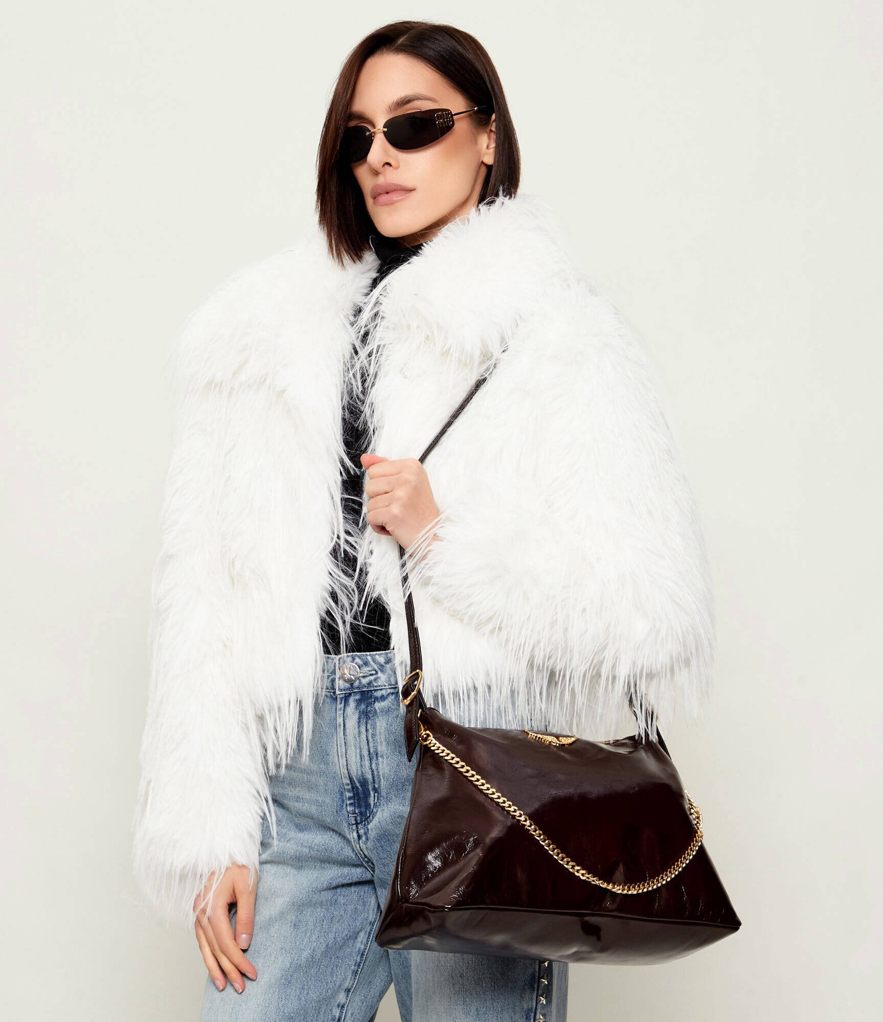 Zadig & Voltaire De piele geantă pe umăr JIM VINTAGE