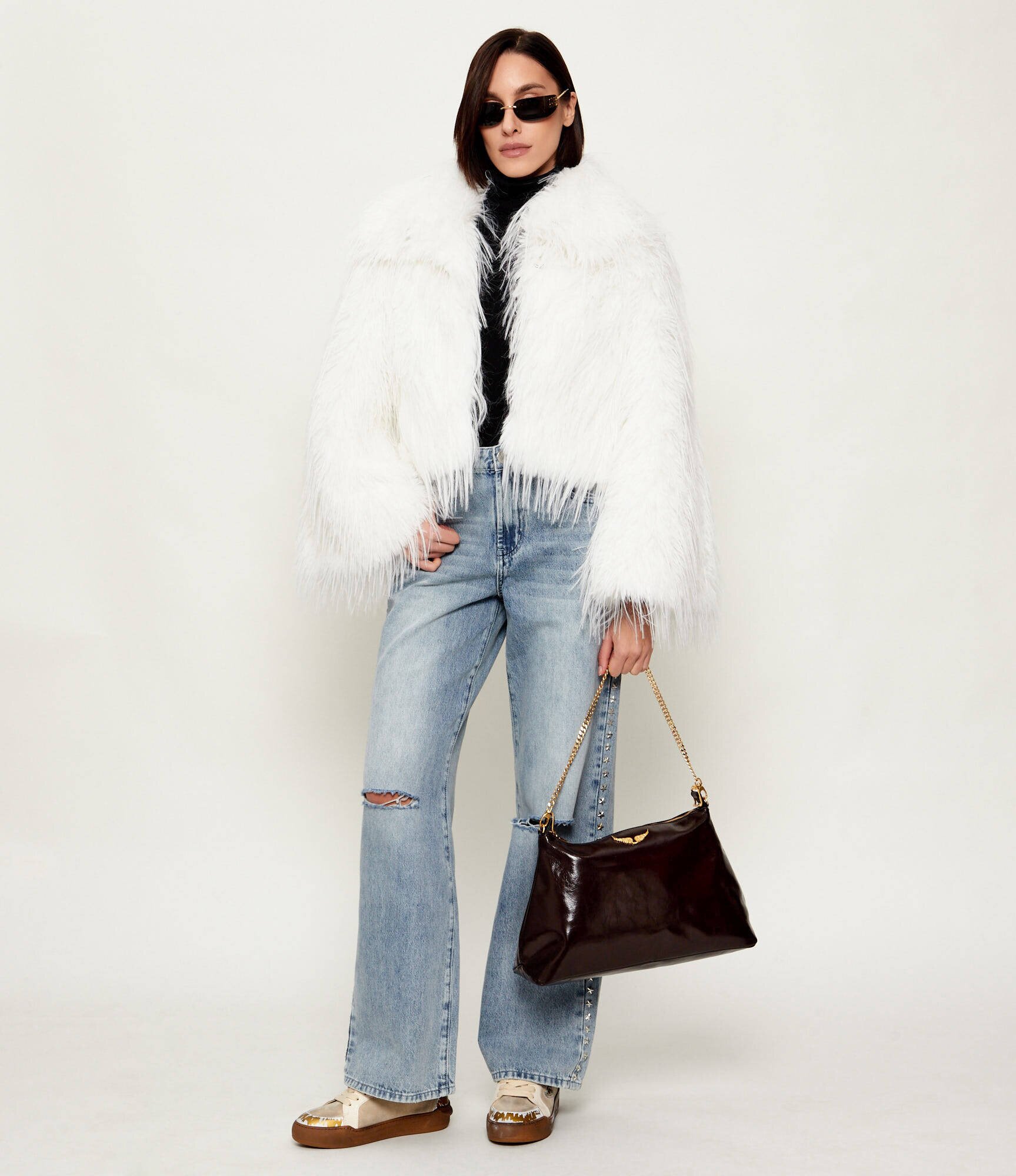 Zadig & Voltaire De piele geantă pe umăr JIM VINTAGE
