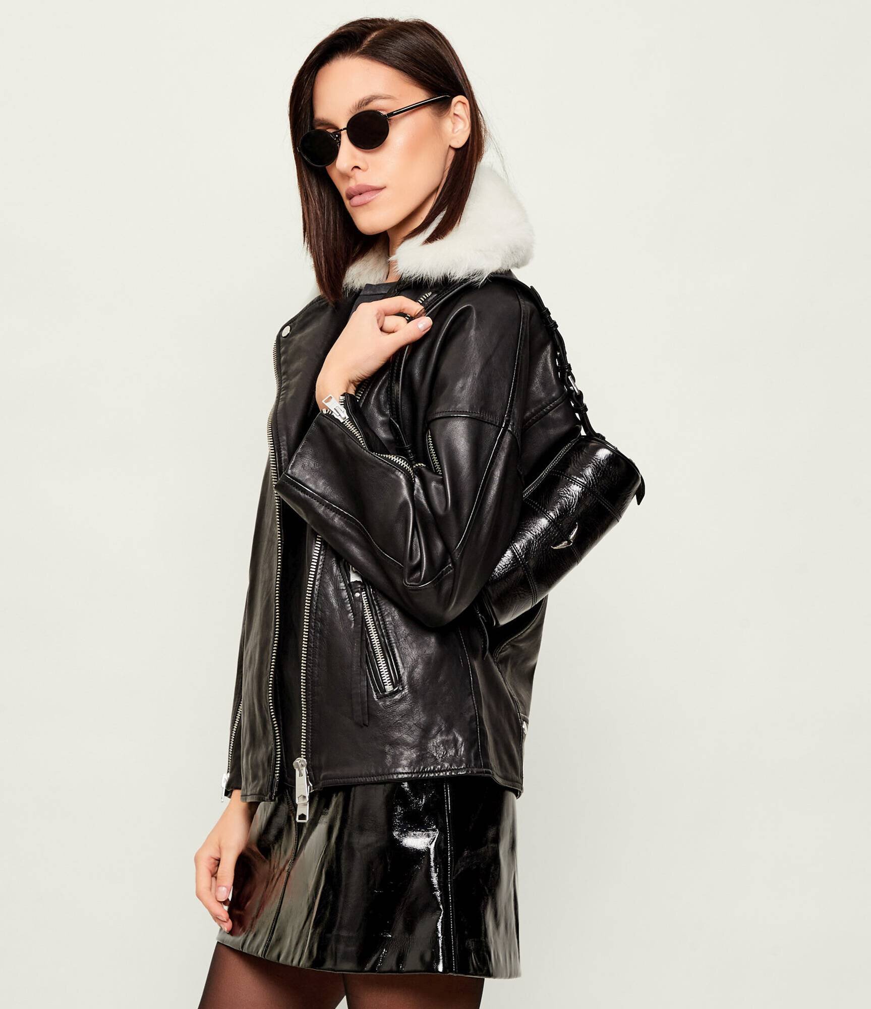 Zadig & Voltaire De piele geantă pe umăr LE ROUDOUDOU