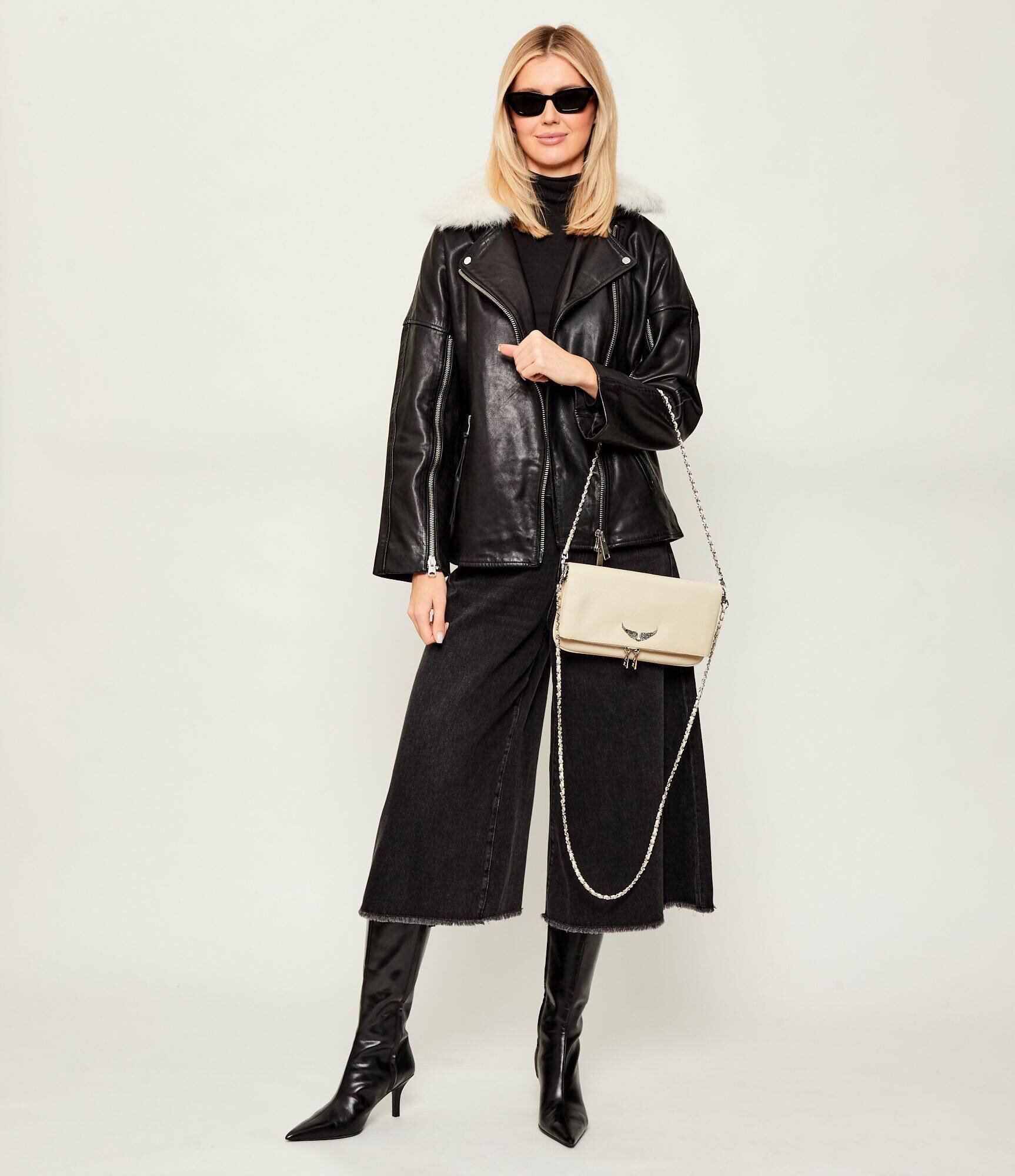 Zadig & Voltaire De piele geantă pe umăr ROCK