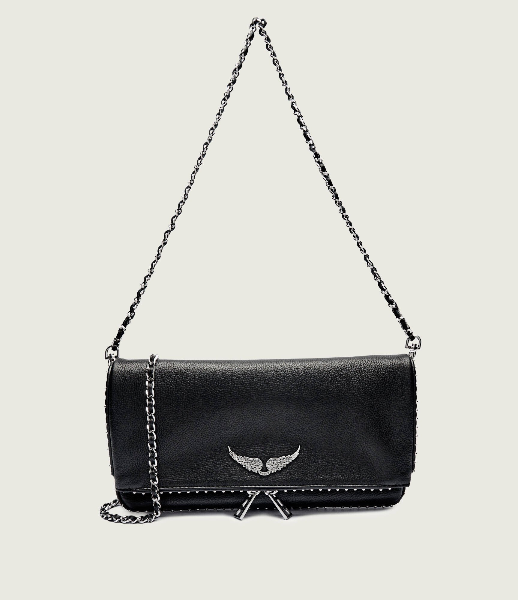 Zadig & Voltaire De piele geantă pe umăr ROCK GRAINED