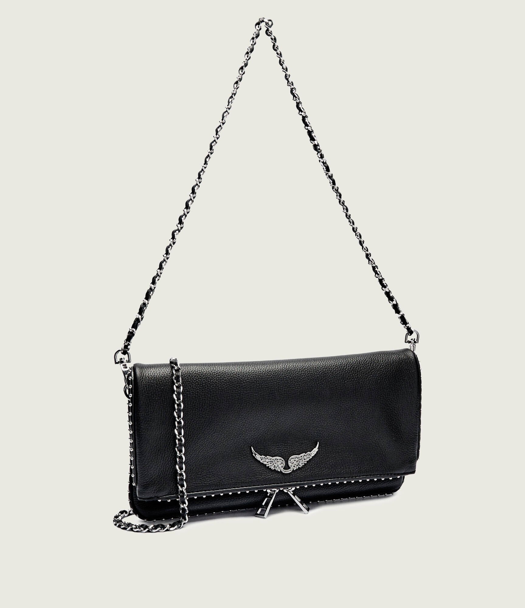 Zadig & Voltaire De piele geantă pe umăr ROCK GRAINED