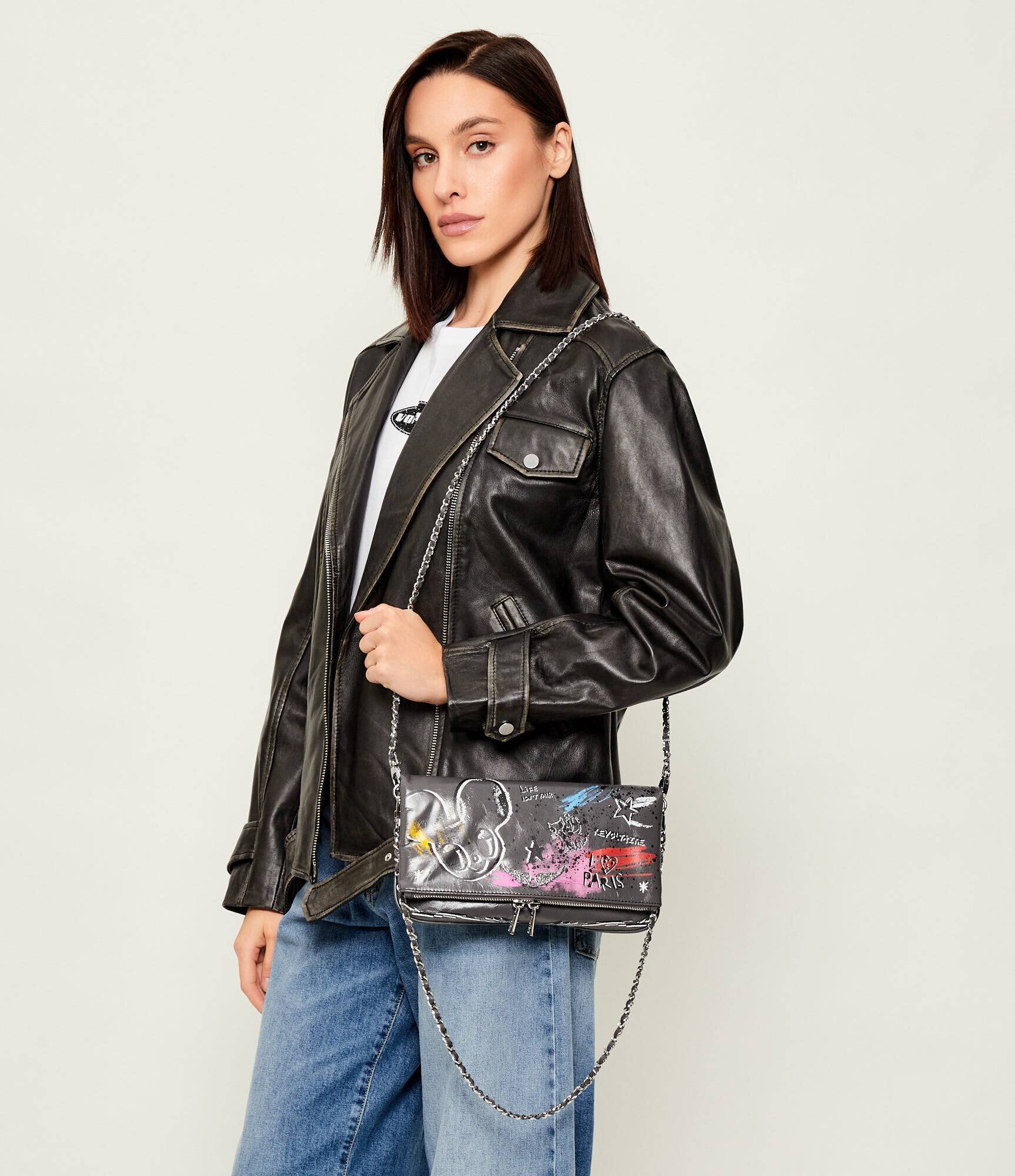 Zadig & Voltaire De piele geantă pe umăr ROCK HUMBERTO