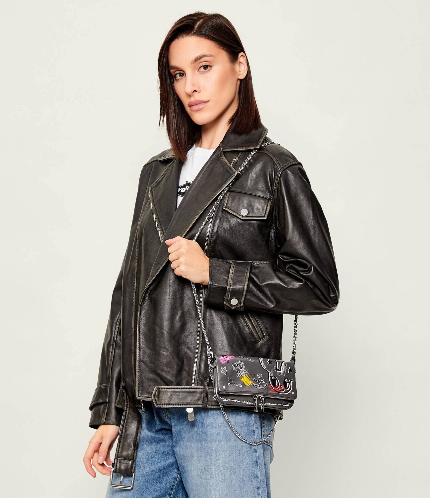 Zadig & Voltaire De piele geantă pe umăr ROCK NANO HUMBERTO