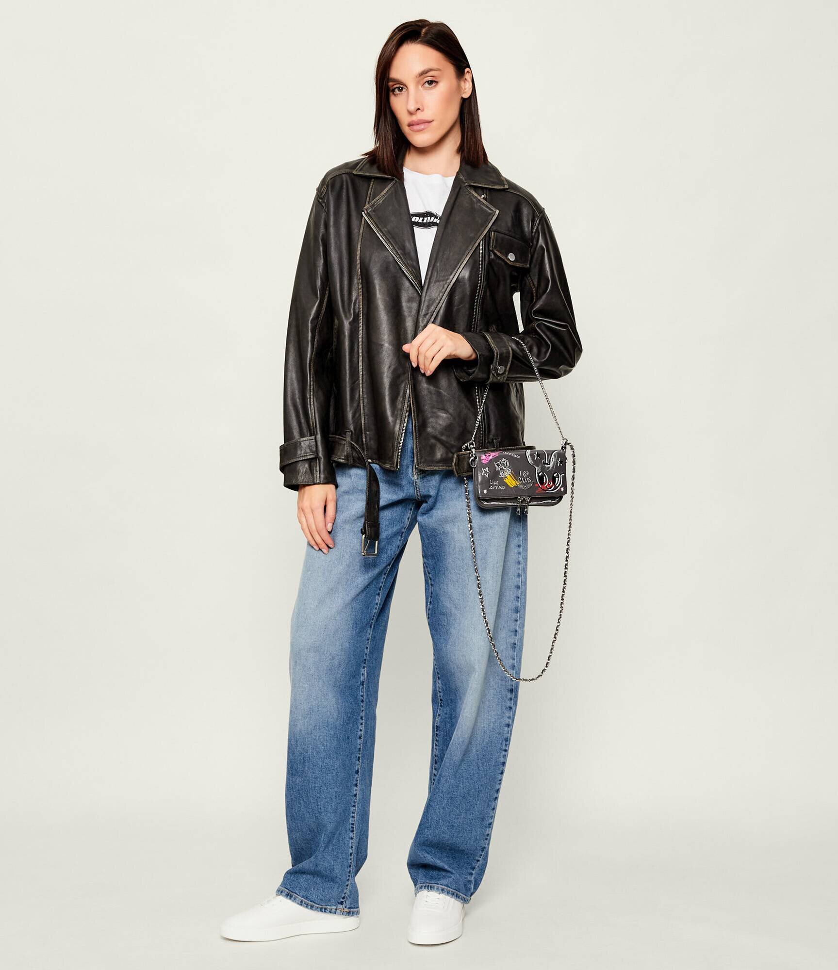 Zadig & Voltaire De piele geantă pe umăr ROCK NANO HUMBERTO