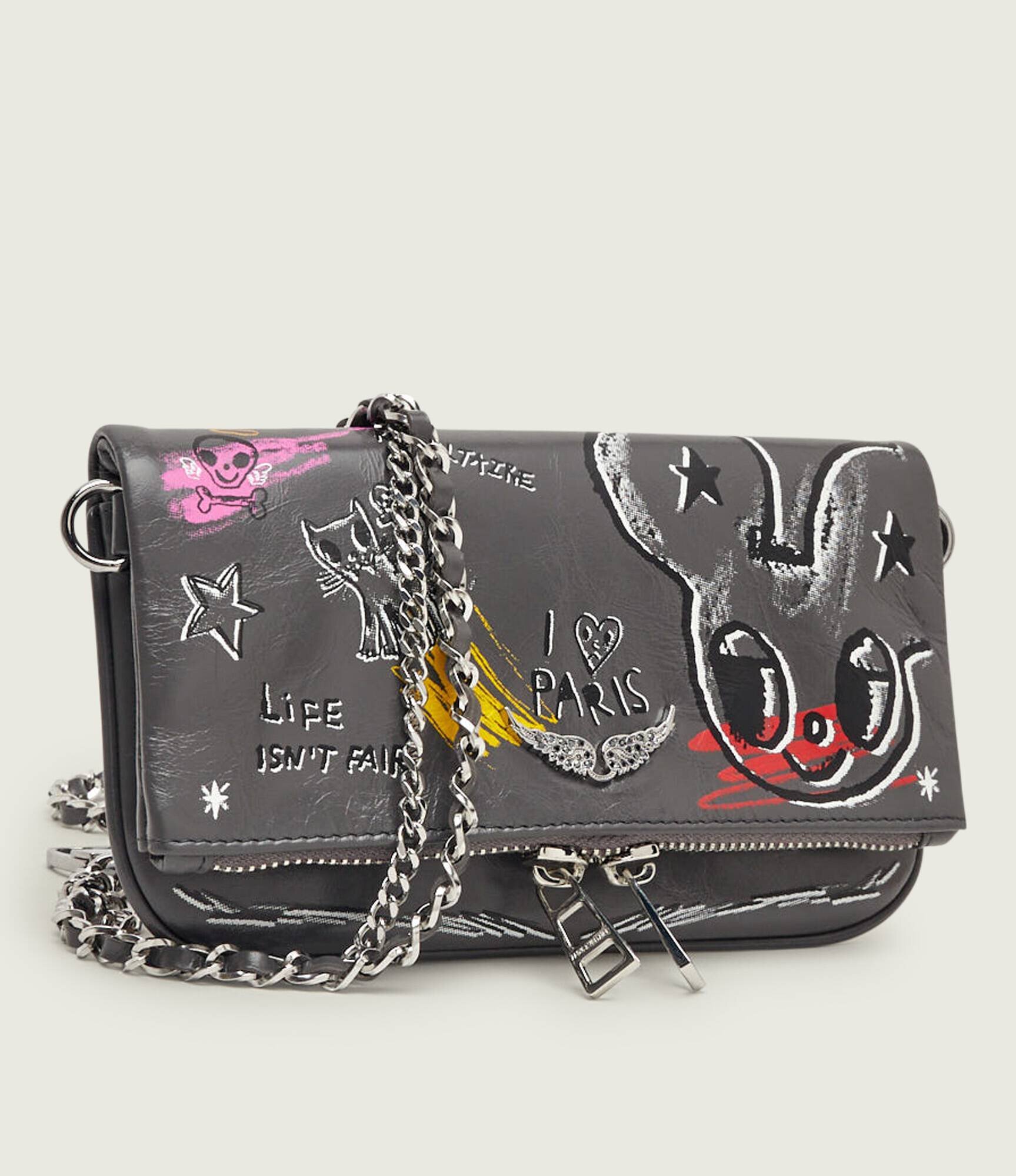 Zadig & Voltaire De piele geantă pe umăr ROCK NANO HUMBERTO