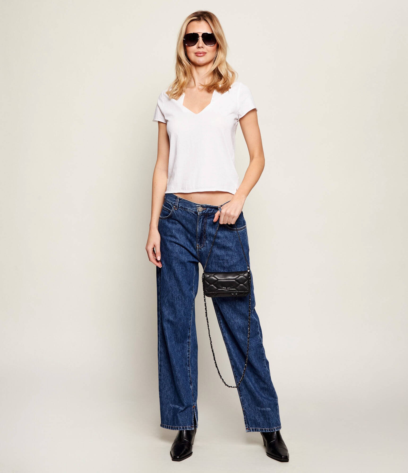 Zadig & Voltaire De piele geantă pe umăr ROCK NANO XL