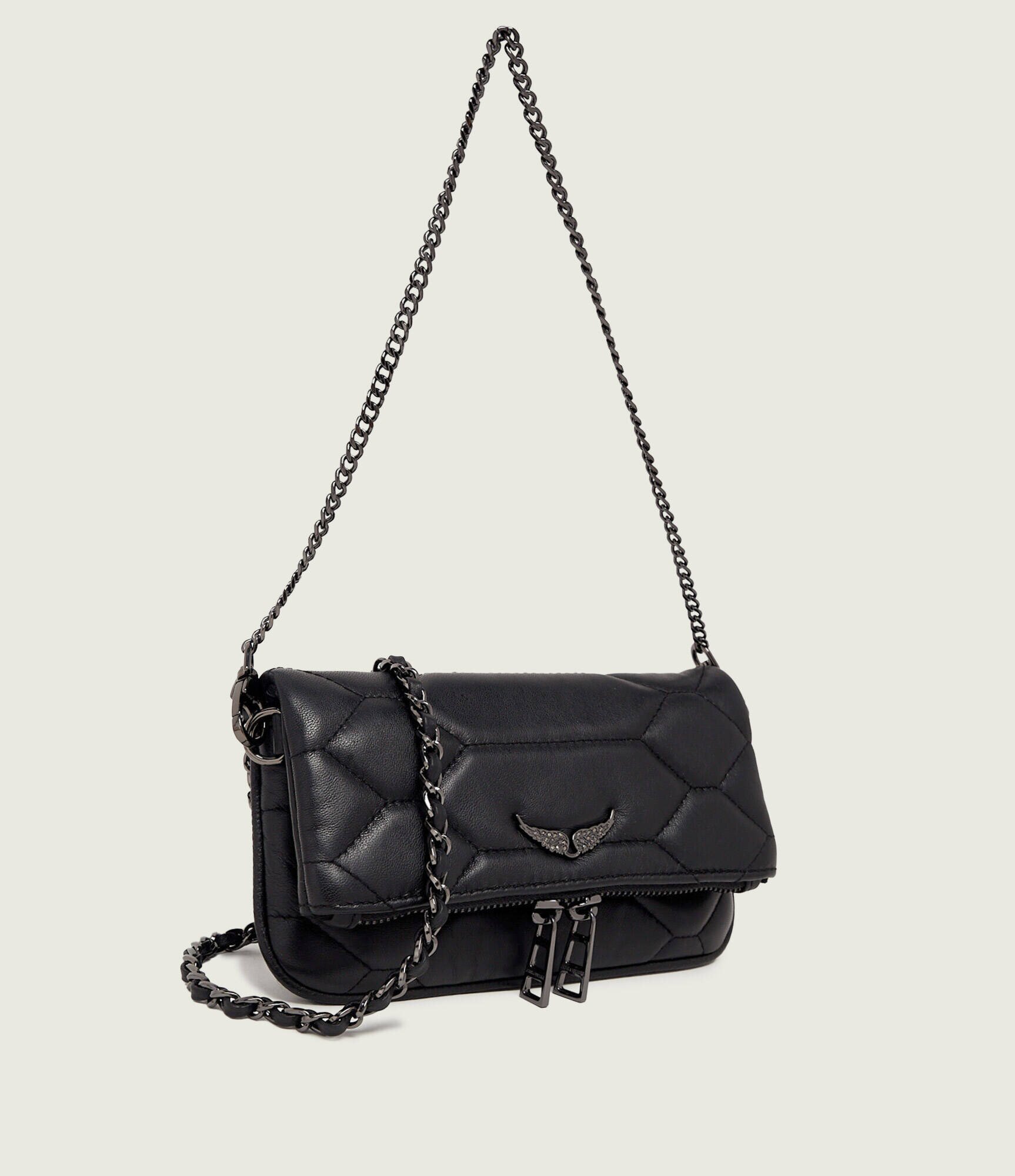 Zadig & Voltaire De piele geantă pe umăr ROCK NANO XL