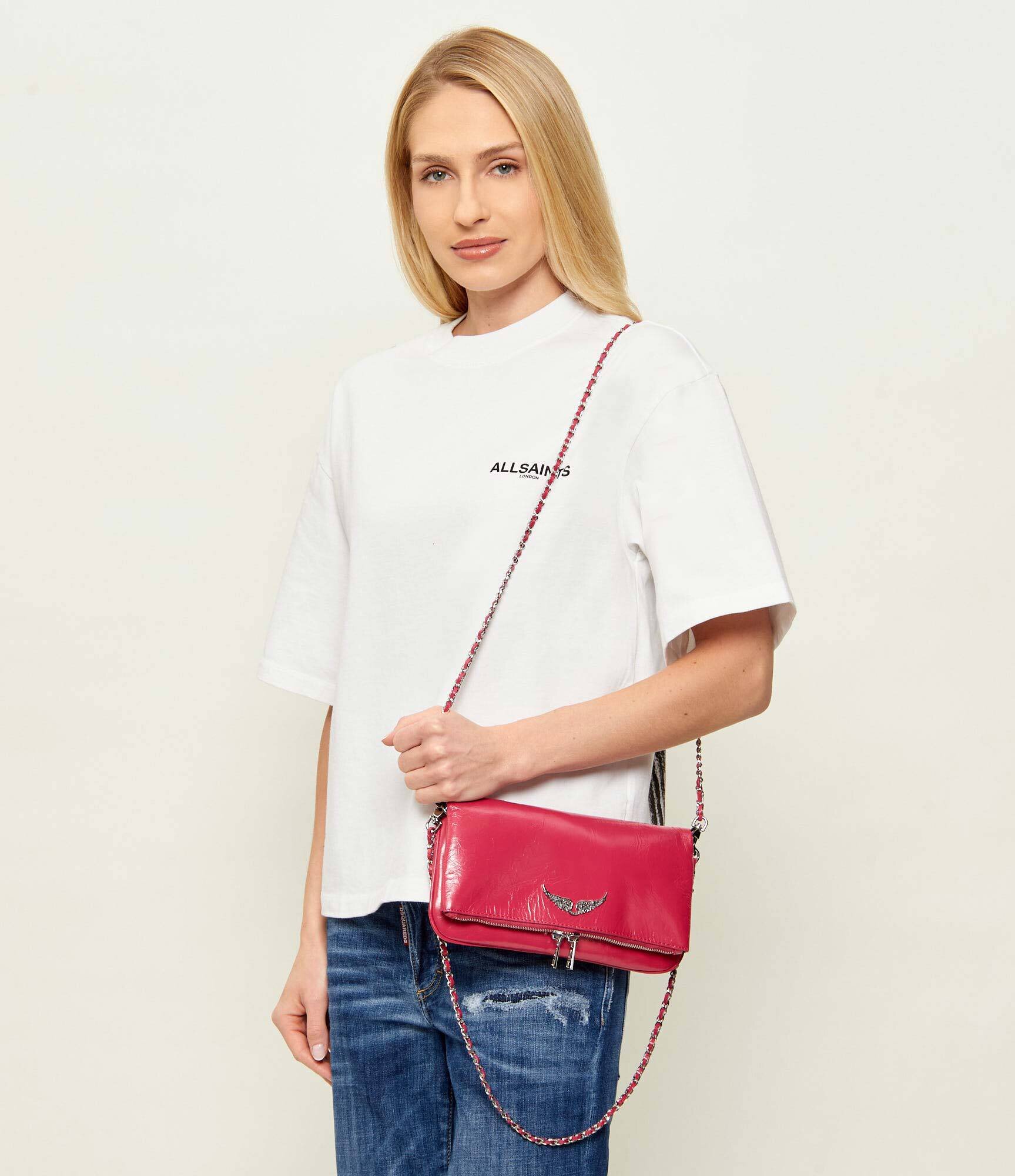 Zadig & Voltaire De piele geantă pe umăr ROCK VINTAGE PATENT