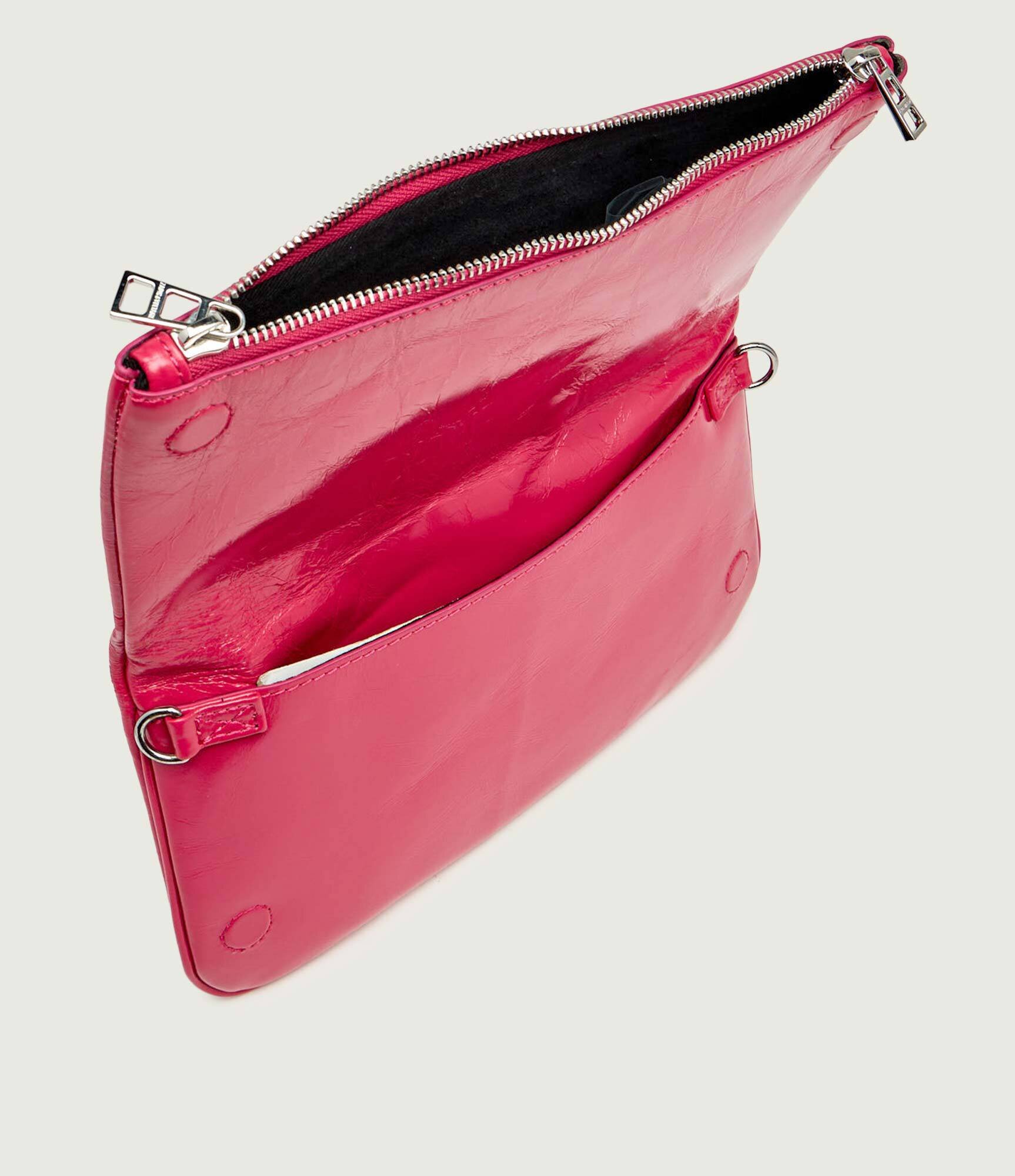 Zadig & Voltaire De piele geantă pe umăr ROCK VINTAGE PATENT
