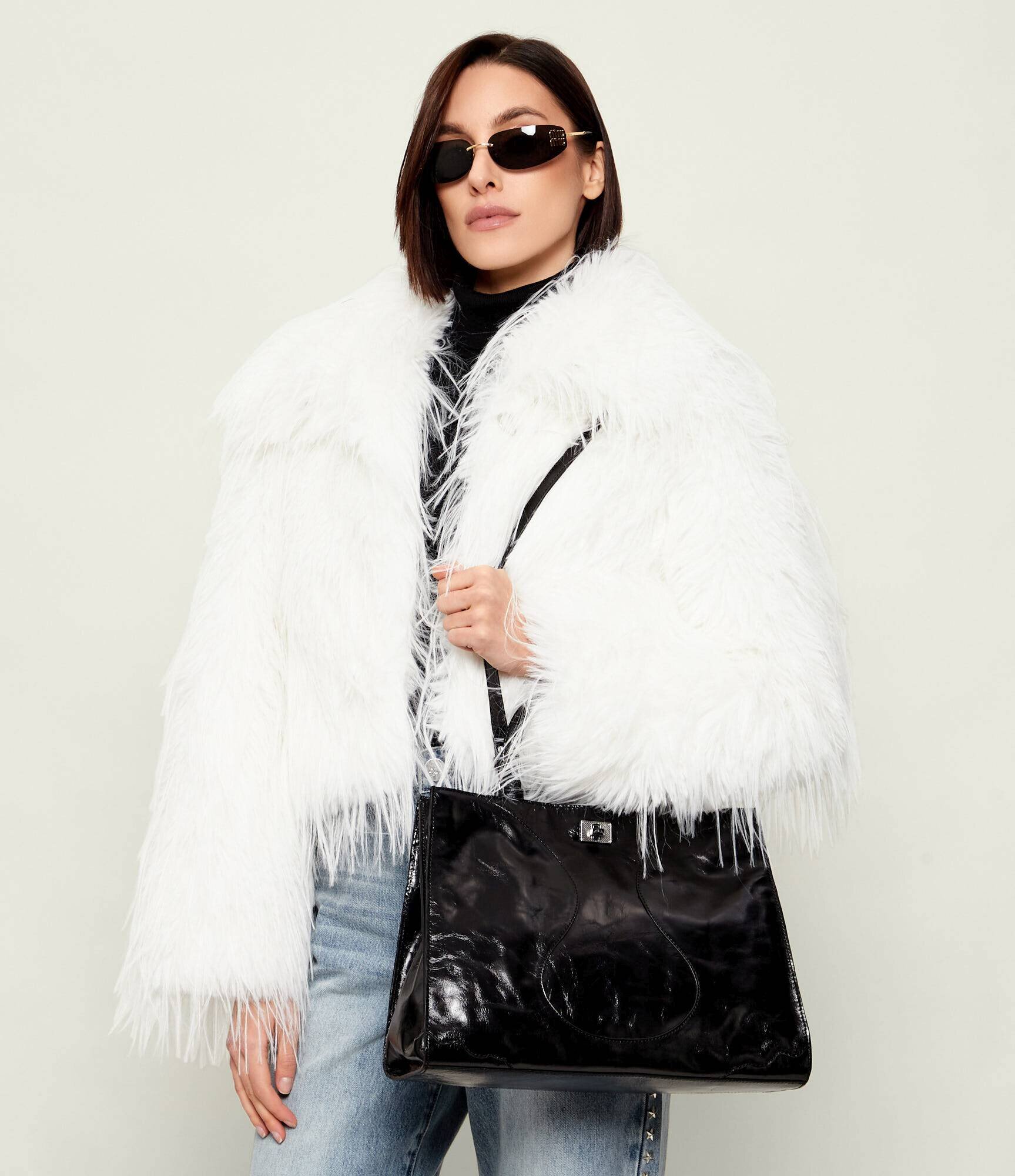 Zadig & Voltaire De piele geantă shopper JACK VINTAGE PATENT