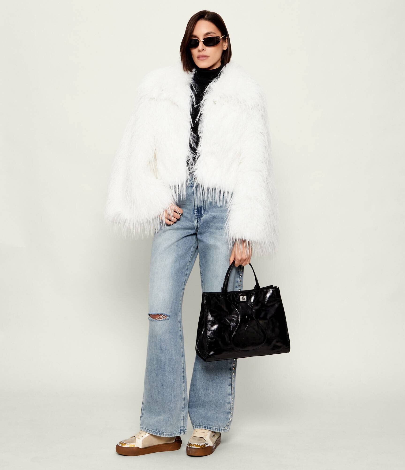 Zadig & Voltaire De piele geantă shopper JACK VINTAGE PATENT