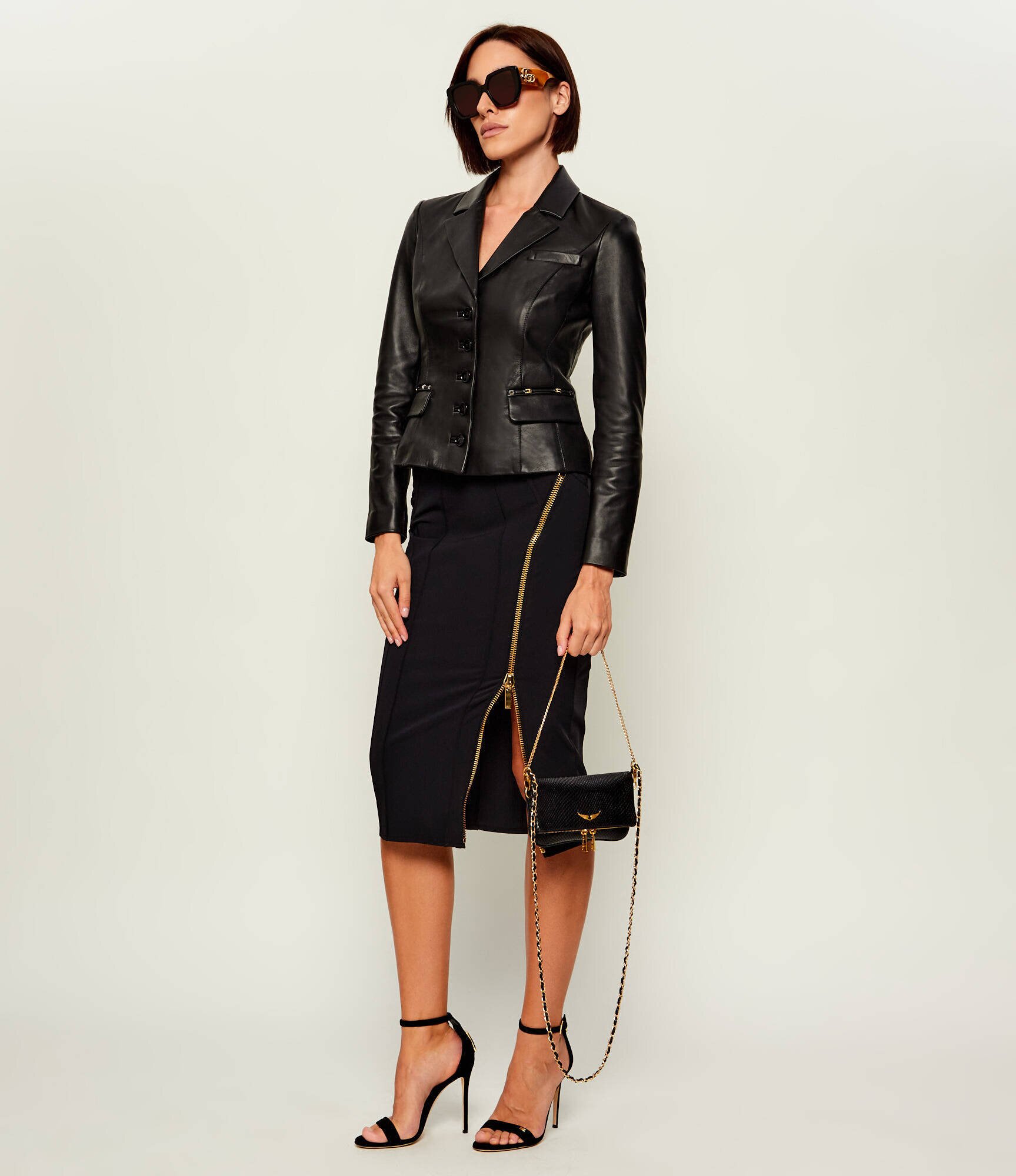Zadig & Voltaire De piele poșetă plic Rock Nano Soft Wild