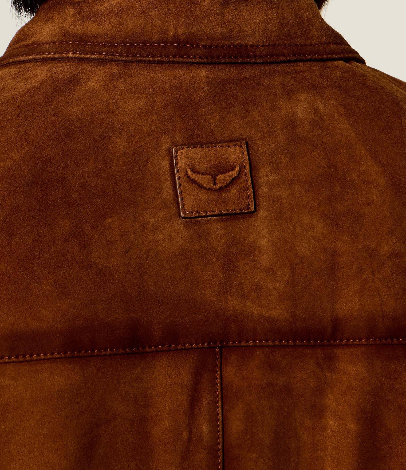 Zadig & Voltaire Geacă Lessa | Relaxed fit | piele întoarsă