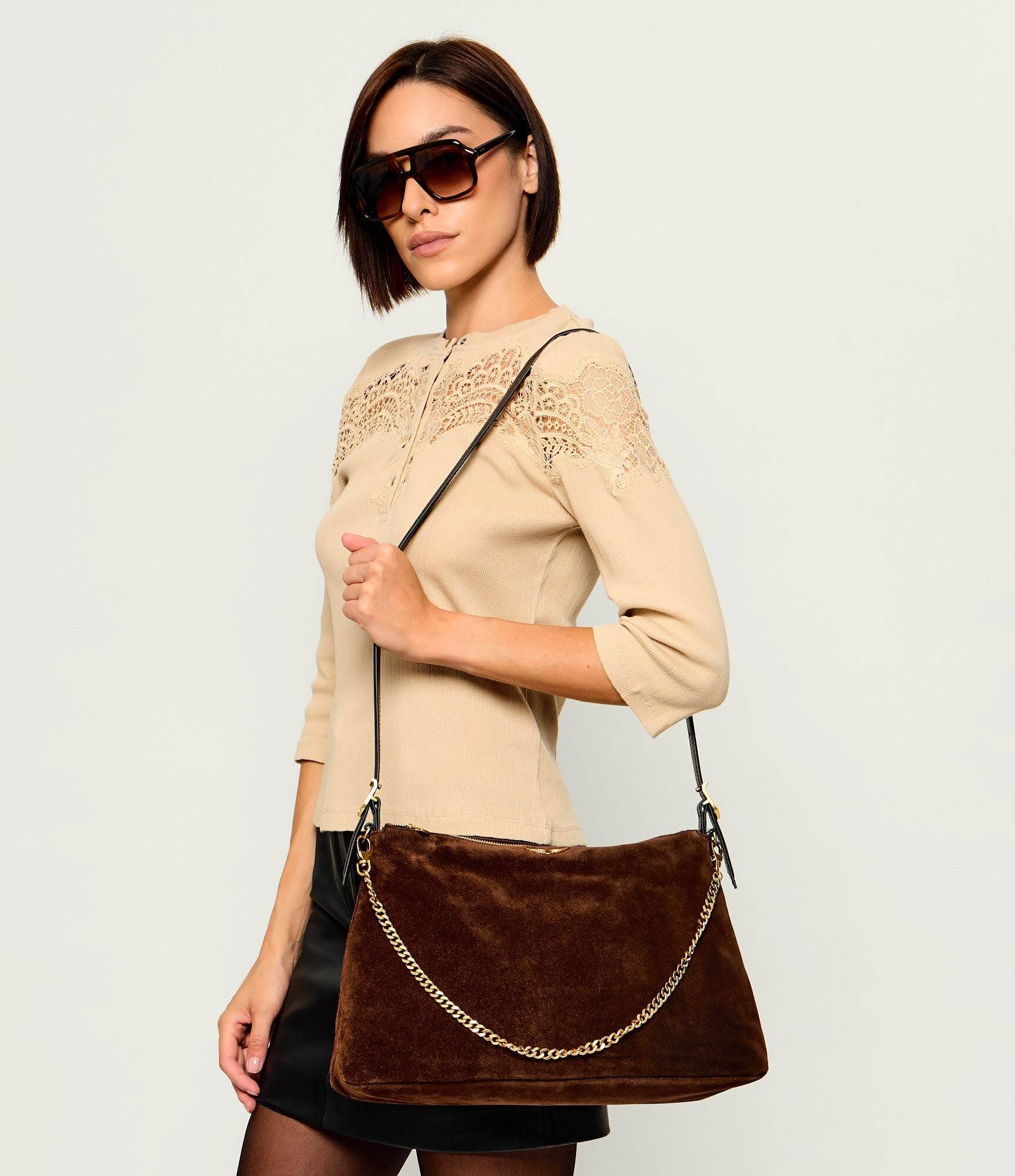 Zadig & Voltaire Geantă pe umăr Jim | piele întoarsă