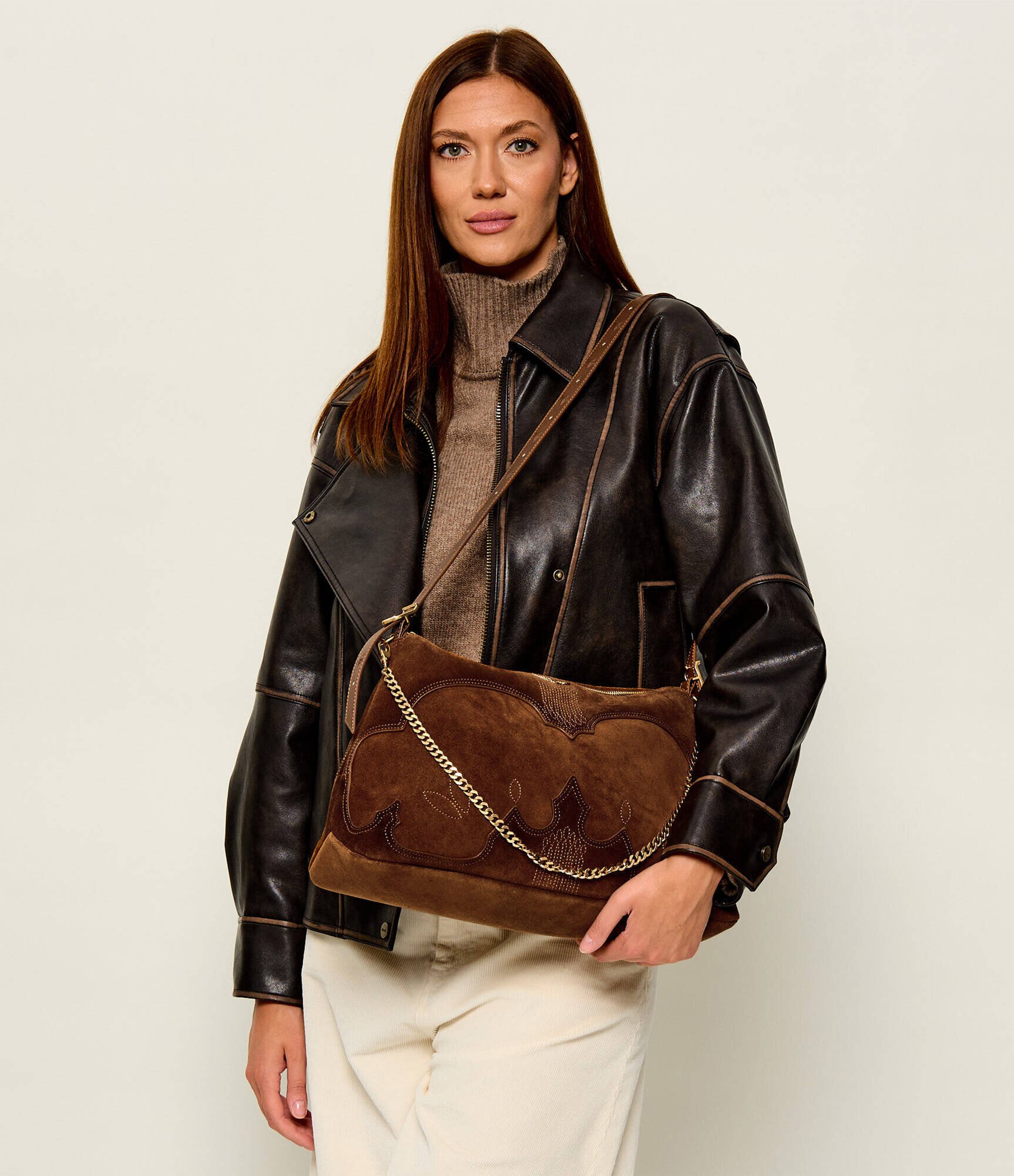 Zadig & Voltaire Geantă pe umăr Jim | piele întoarsă