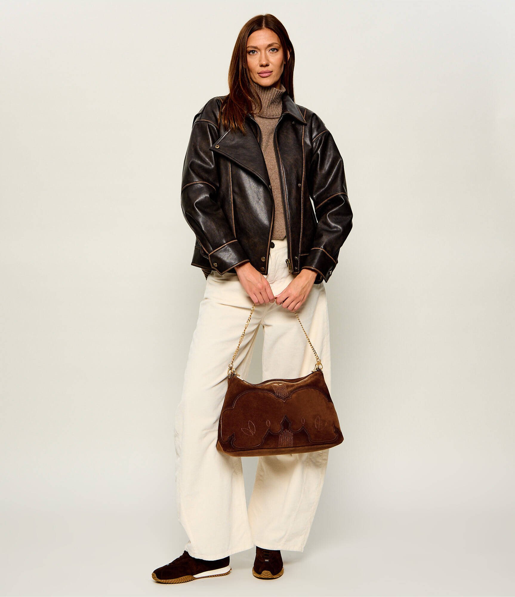 Zadig & Voltaire Geantă pe umăr Jim | piele întoarsă