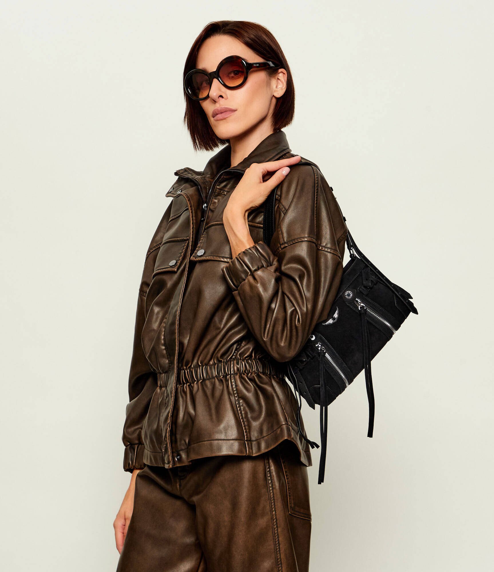 Zadig & Voltaire Geantă pe umăr Madison Mini | piele întoarsă