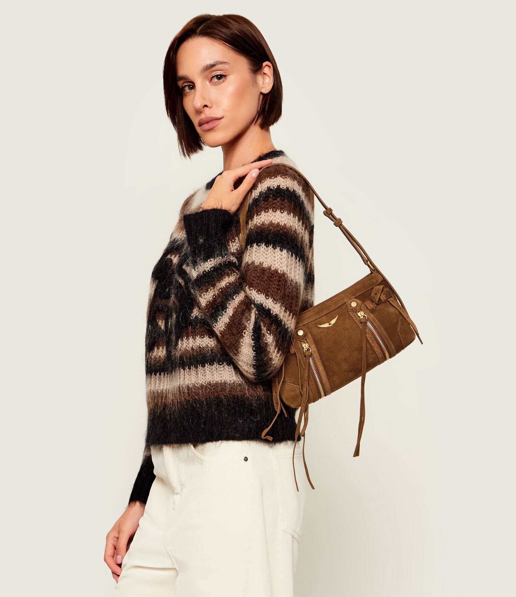 Zadig & Voltaire Geantă pe umăr Madison Mini | piele întoarsă