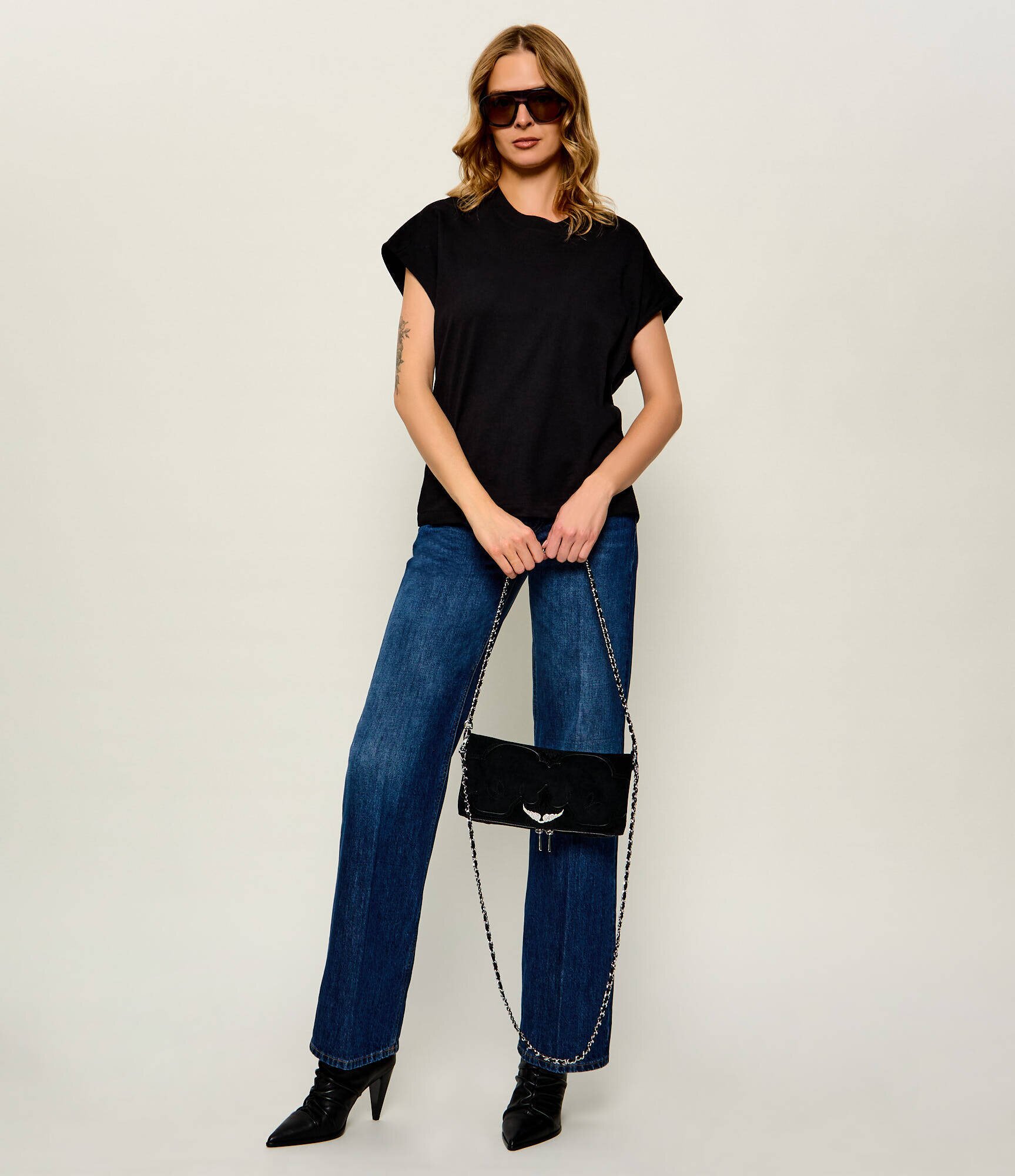 Zadig & Voltaire Geantă pe umăr Rock Western | piele întoarsă