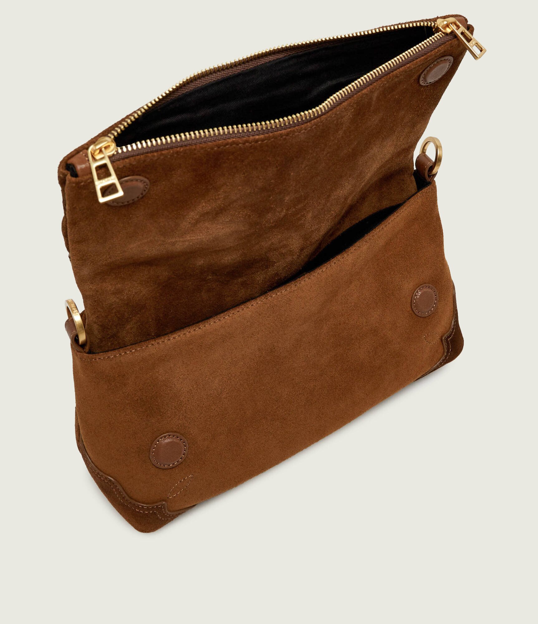 Zadig & Voltaire Geantă pe umăr Rocky II Western | piele întoarsă