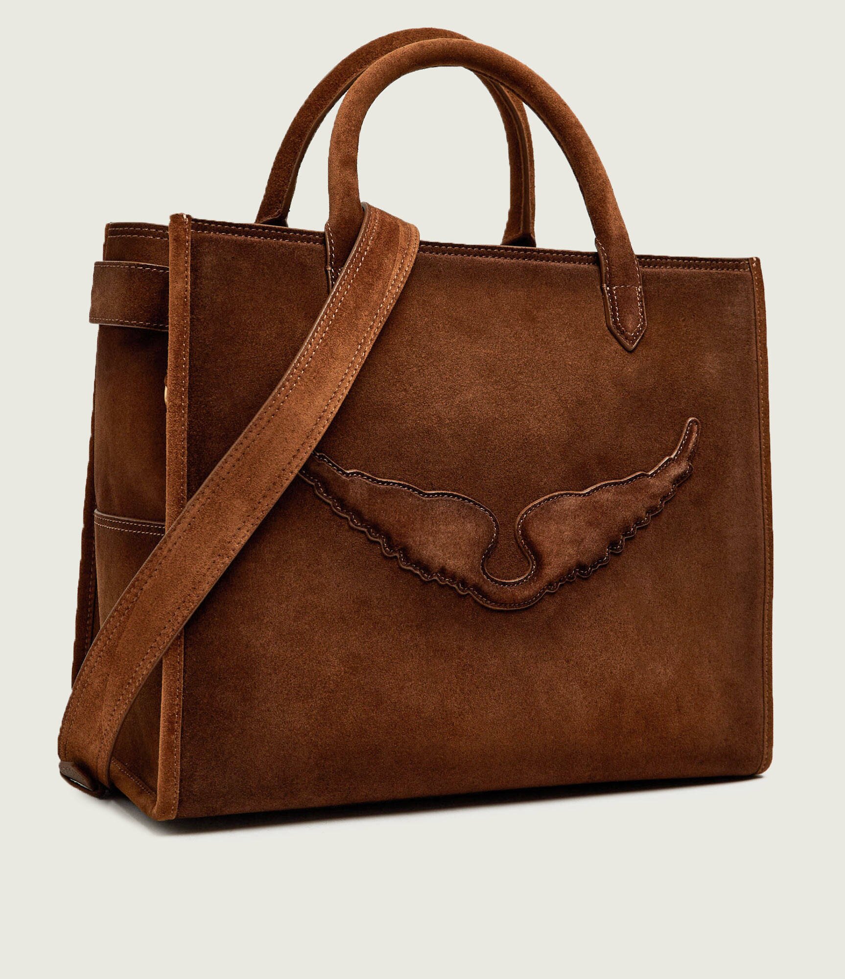 Zadig & Voltaire Geantă shopper Angel | piele întoarsă