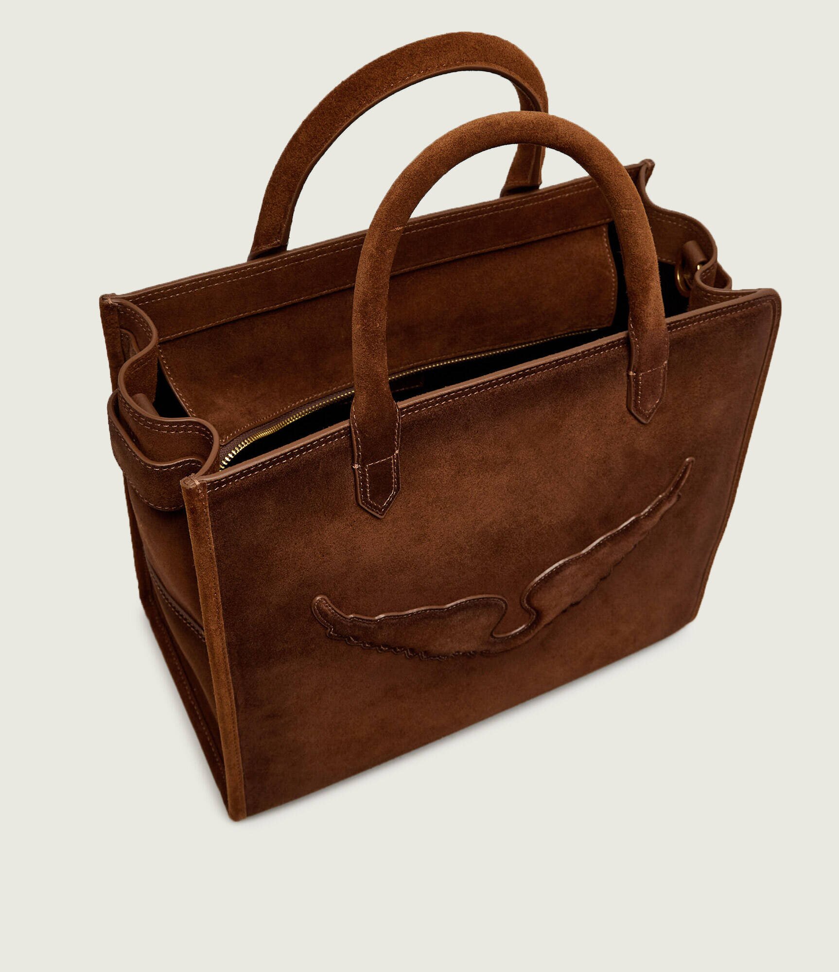 Zadig & Voltaire Geantă shopper Angel | piele întoarsă