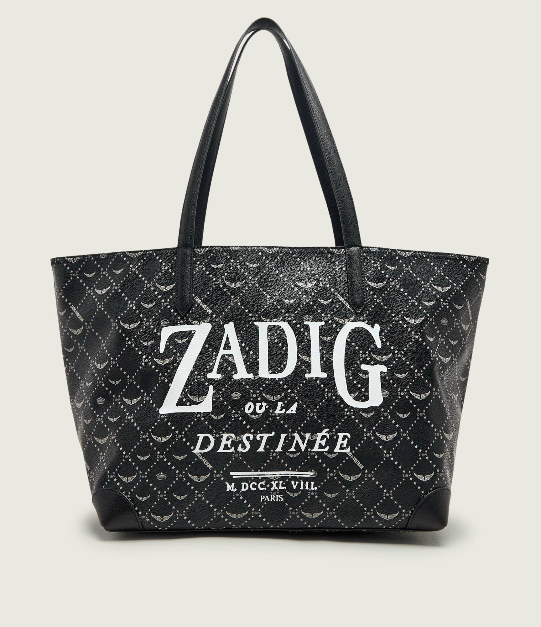 Zadig & Voltaire Geantă shopper Book Tag cu adaos de piele
