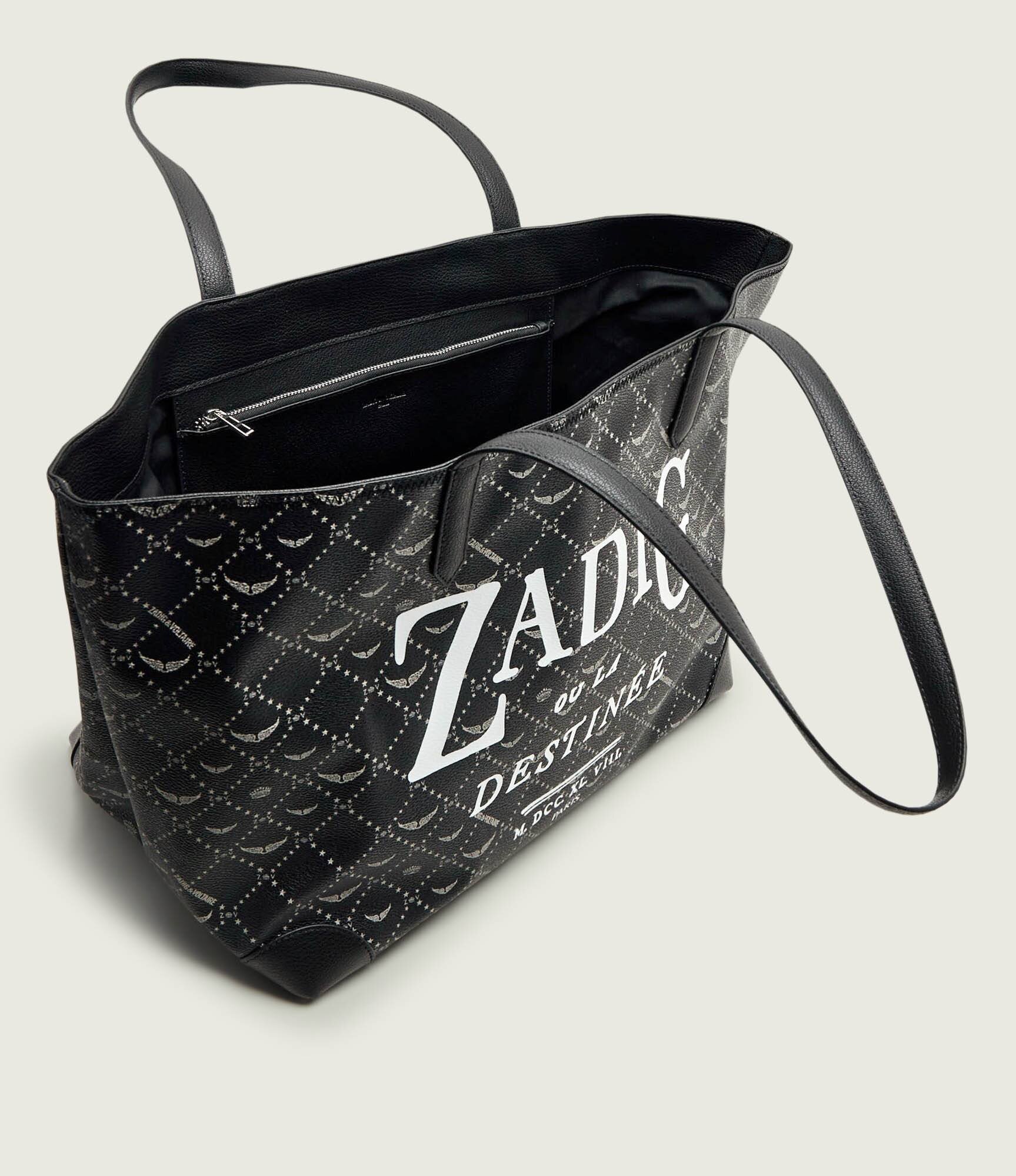 Zadig & Voltaire Geantă shopper Book Tag cu adaos de piele