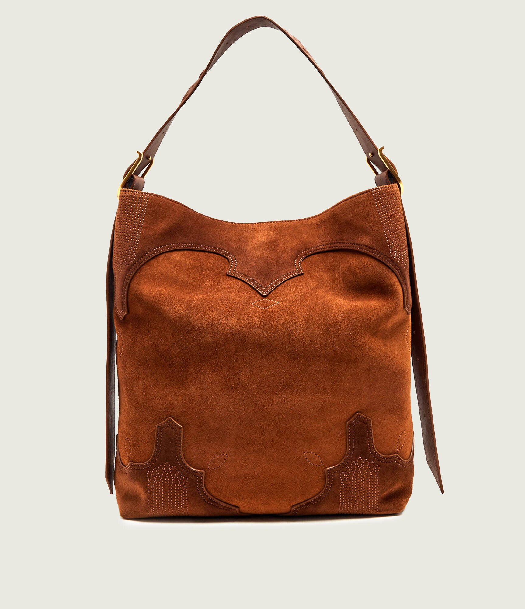 Zadig & Voltaire Geantă shopper Jane Western | piele întoarsă