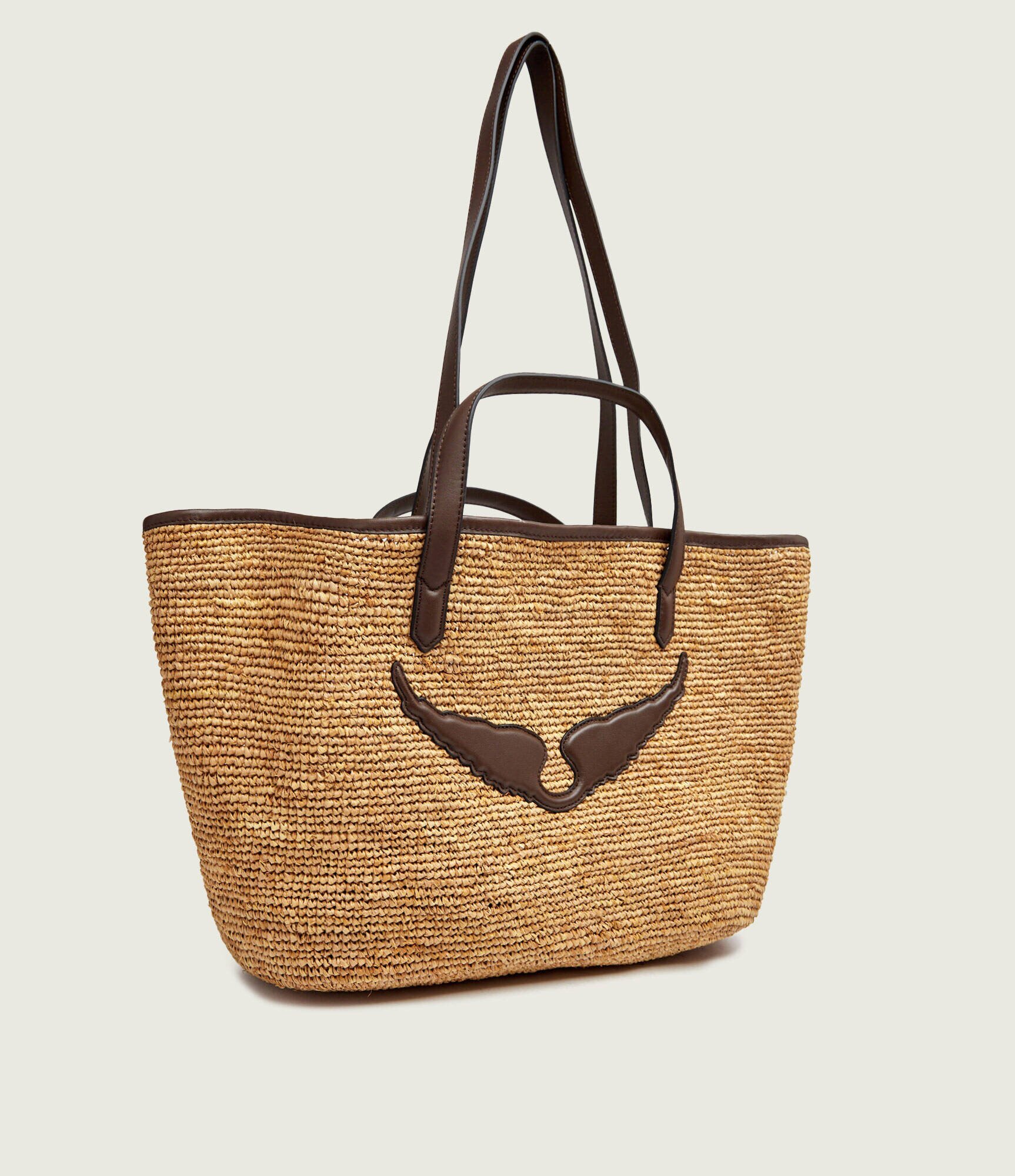 Zadig & Voltaire Geantă shopper WINGS cu adaos de piele