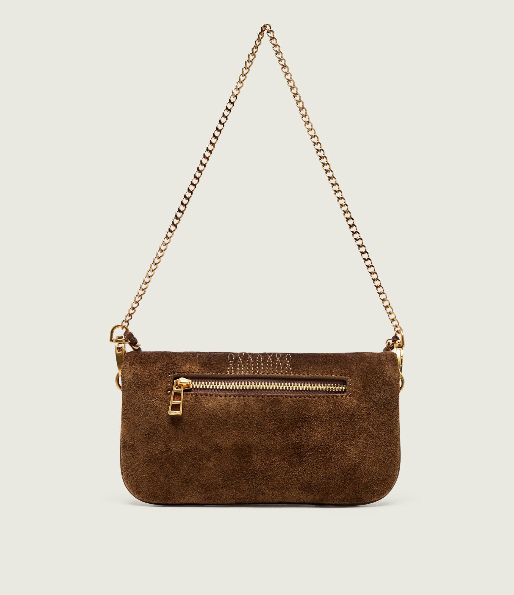 Zadig & Voltaire Poșetă plic Rock Mini | piele întoarsă