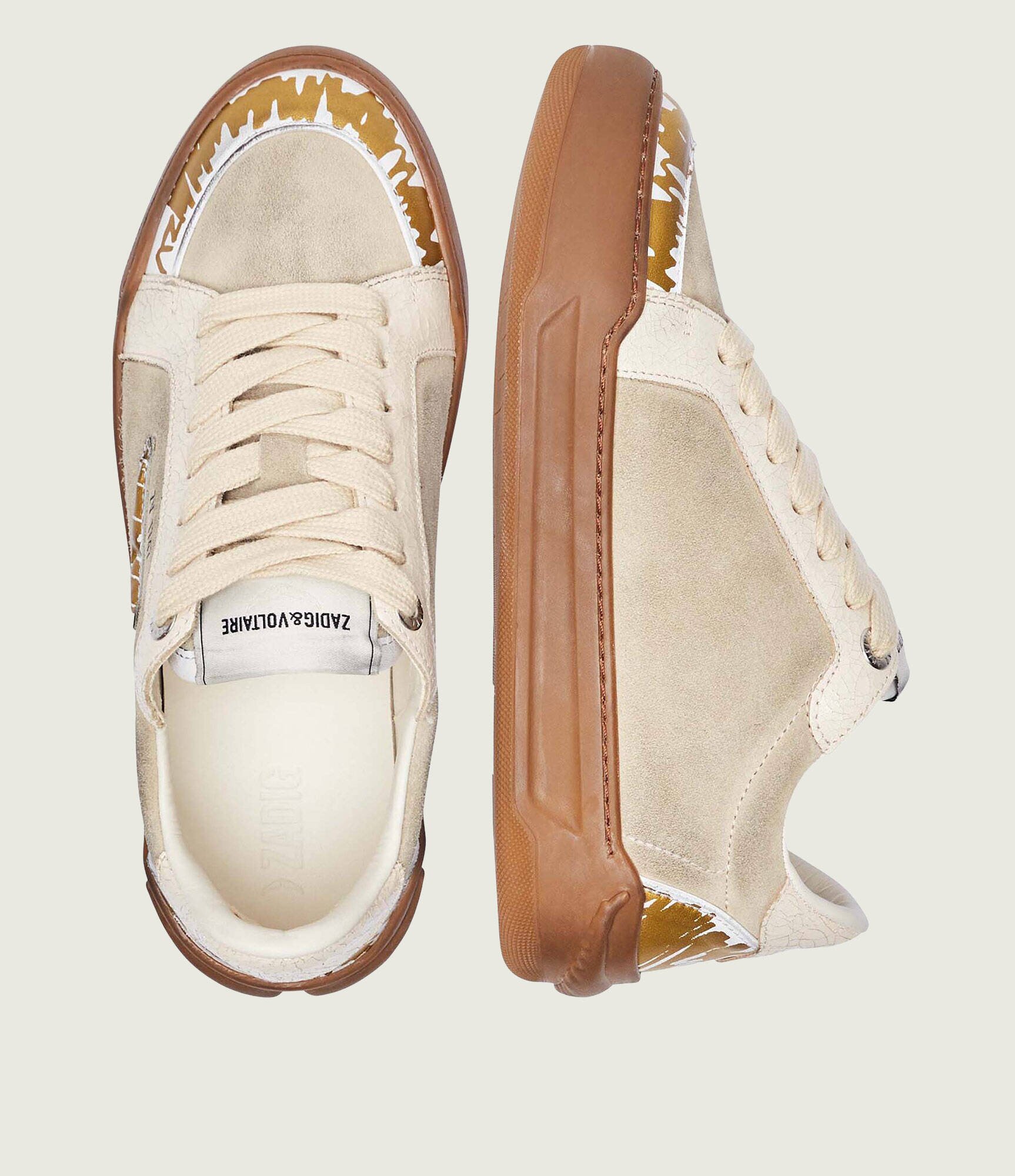 Zadig & Voltaire Sneakers Fly Wings | piele întoarsă